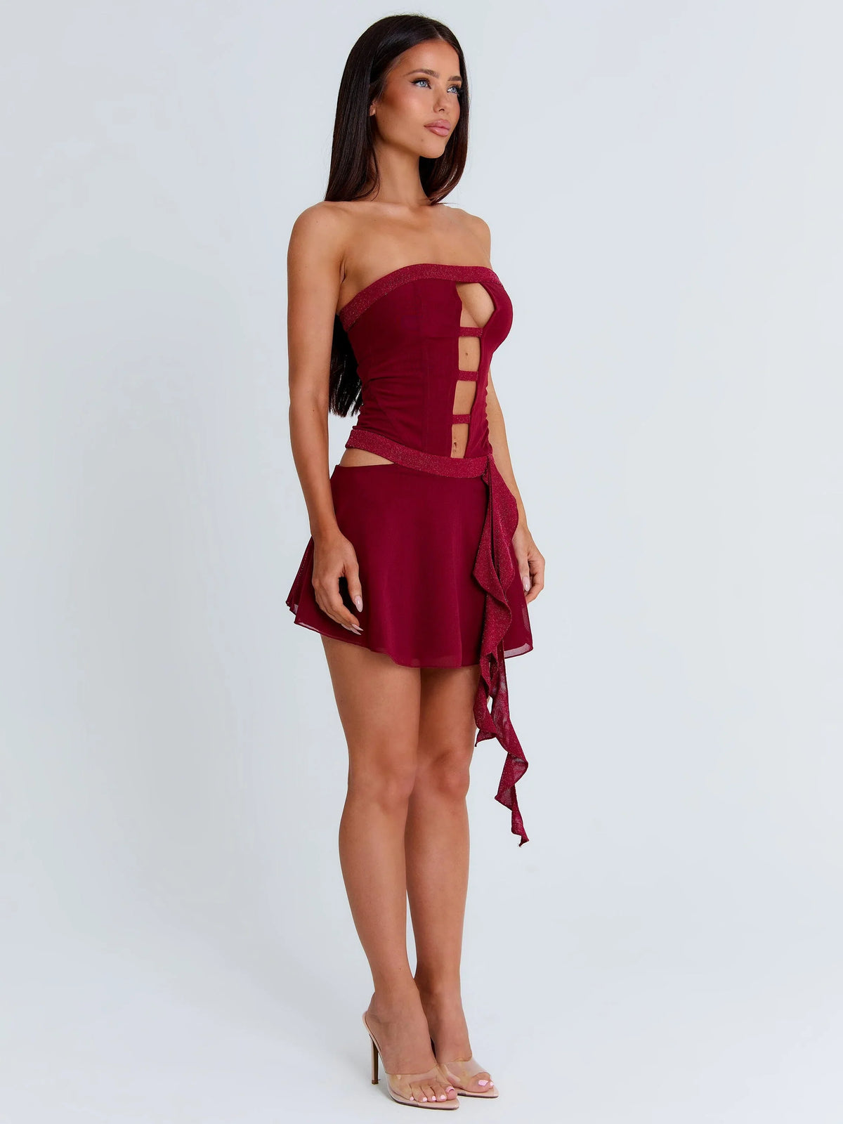 Mini-robe Nina bordeaux