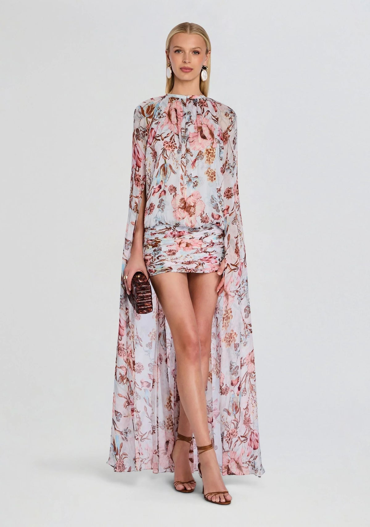 Mini-robe asymétrique Ezra Ruched