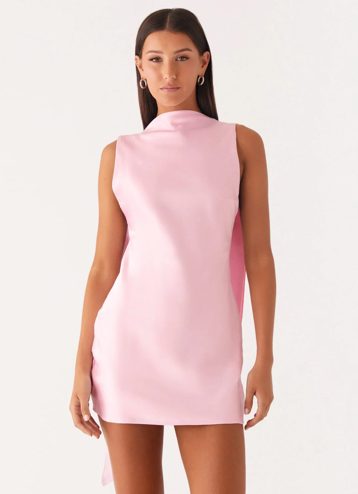 Mini-robe à col montant Cerina - Rose