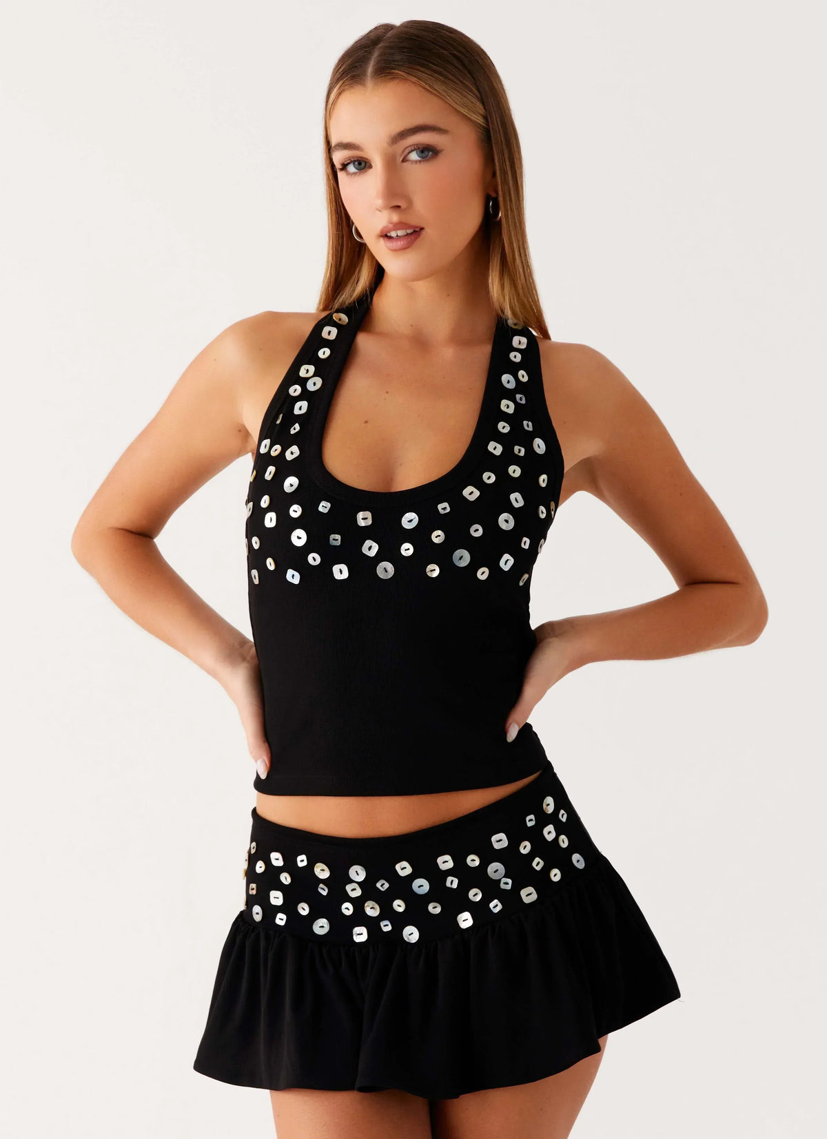 Haut dos nu Vegas Nights - Noir