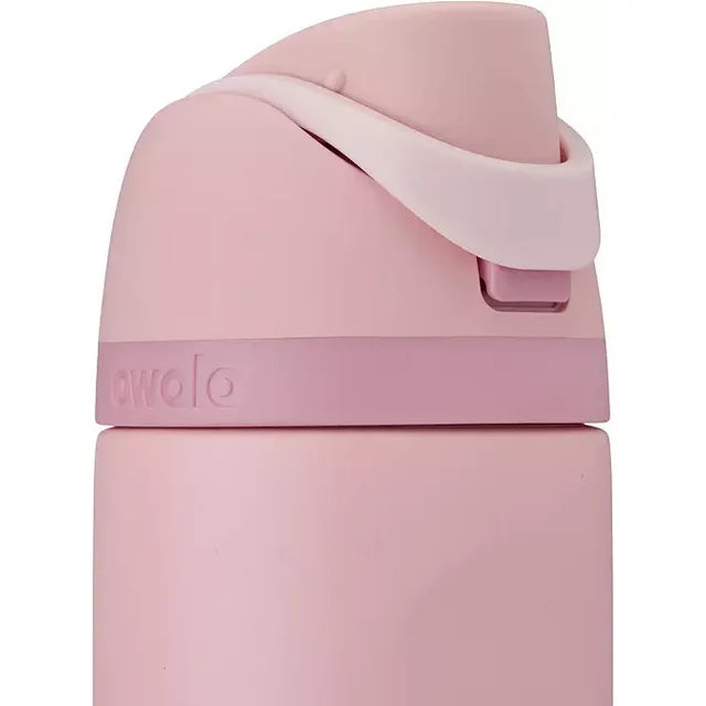 Bouteille d'eau Owala FreeSip en acier inoxydable de 709 ml - Quartz Rose