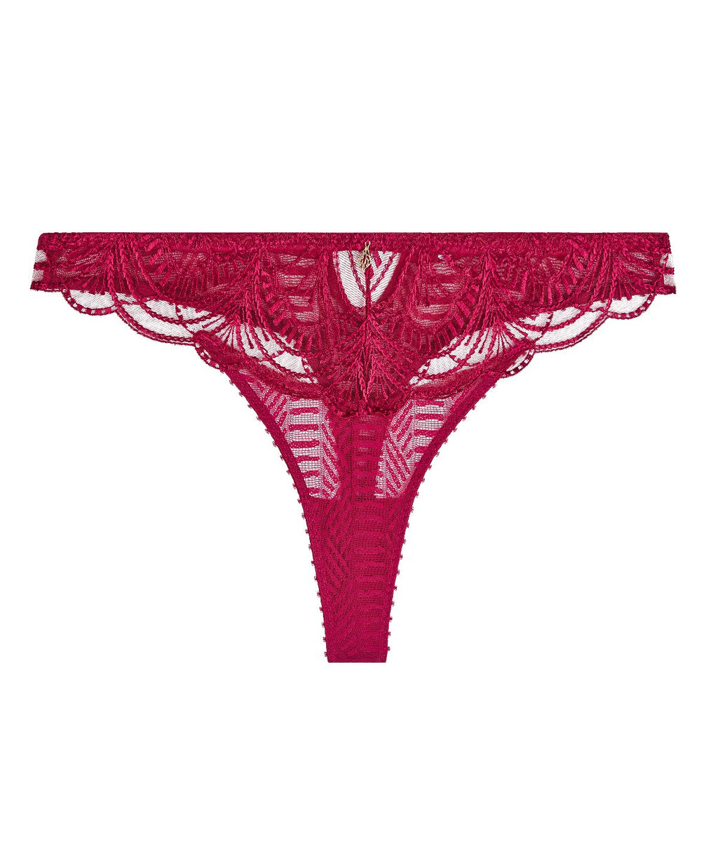 Vibes Tanga Rouge Amour et Uni Bordeaux
