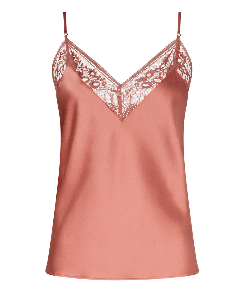 Top à fines bretelles Midnight Whisper Rose chaud