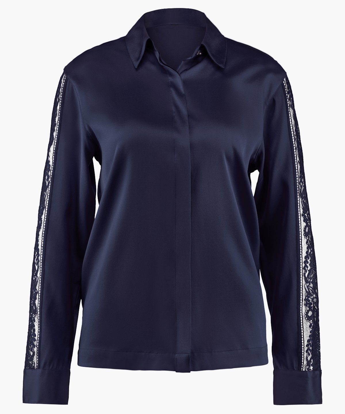 Midnight Whisper Chemisier Bleu Soir