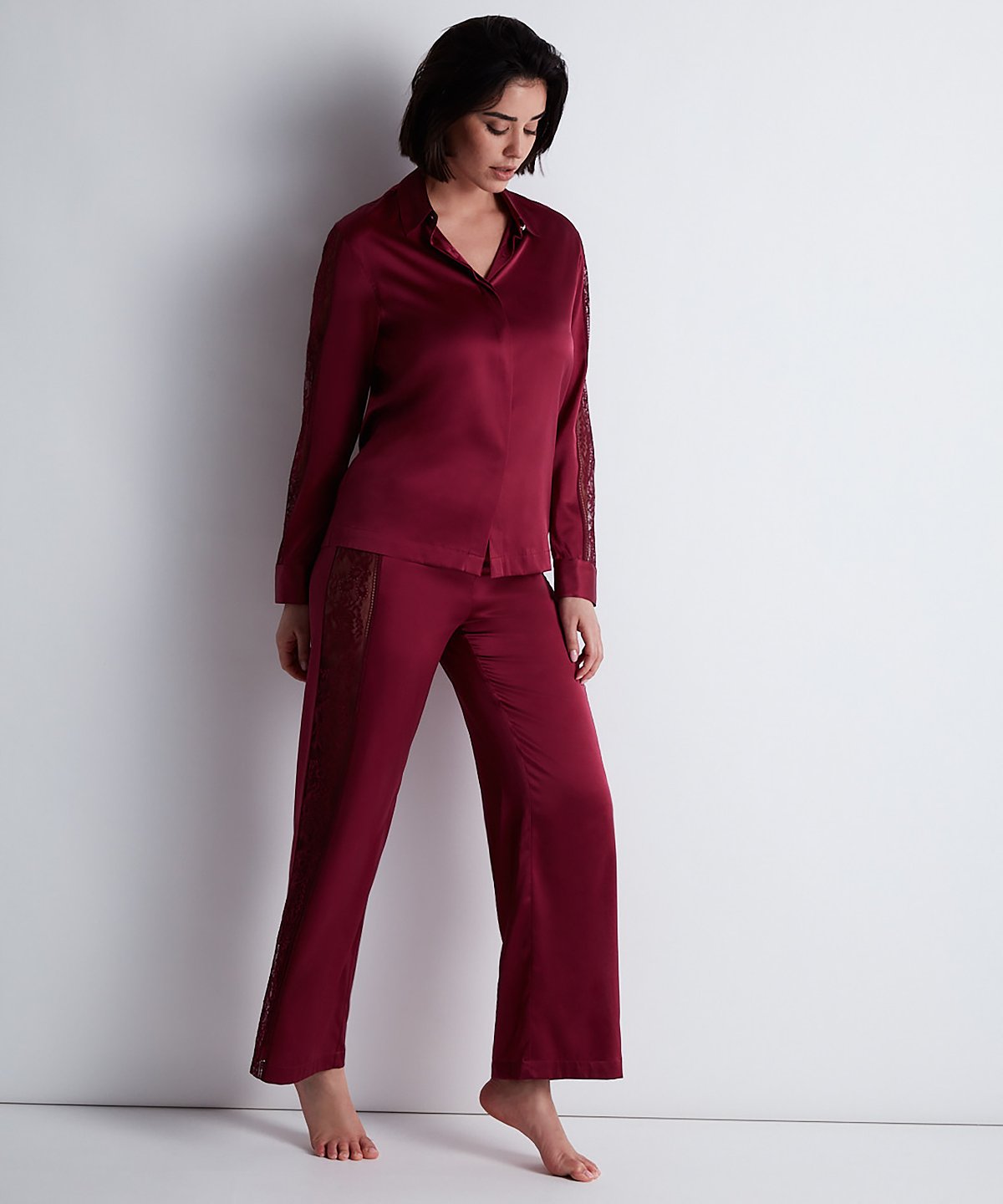 Pantalon Chuchotis de Minuit Rouge Cramoisi
