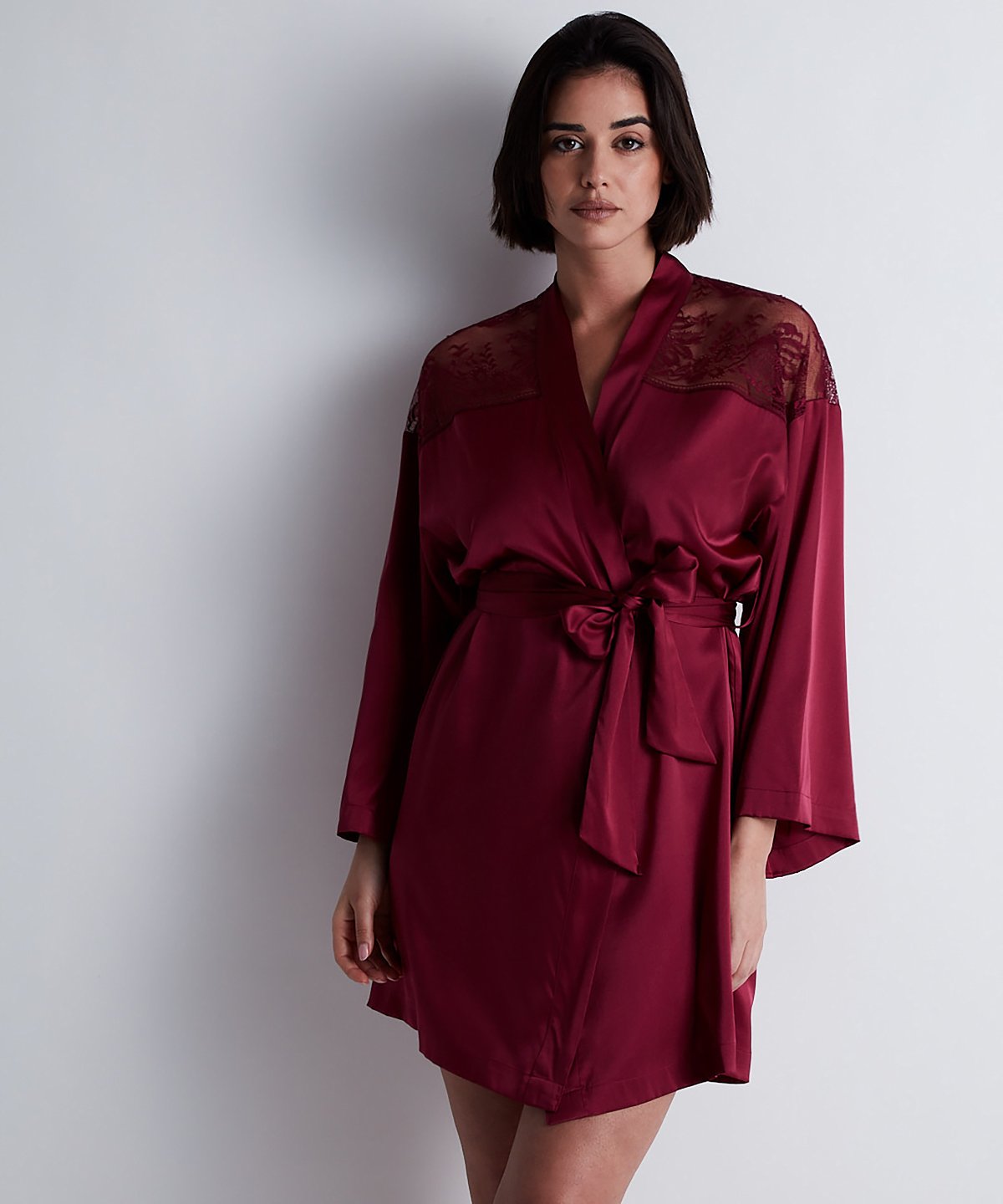 Kimono Souffle de Minuit Rouge Cramoisi