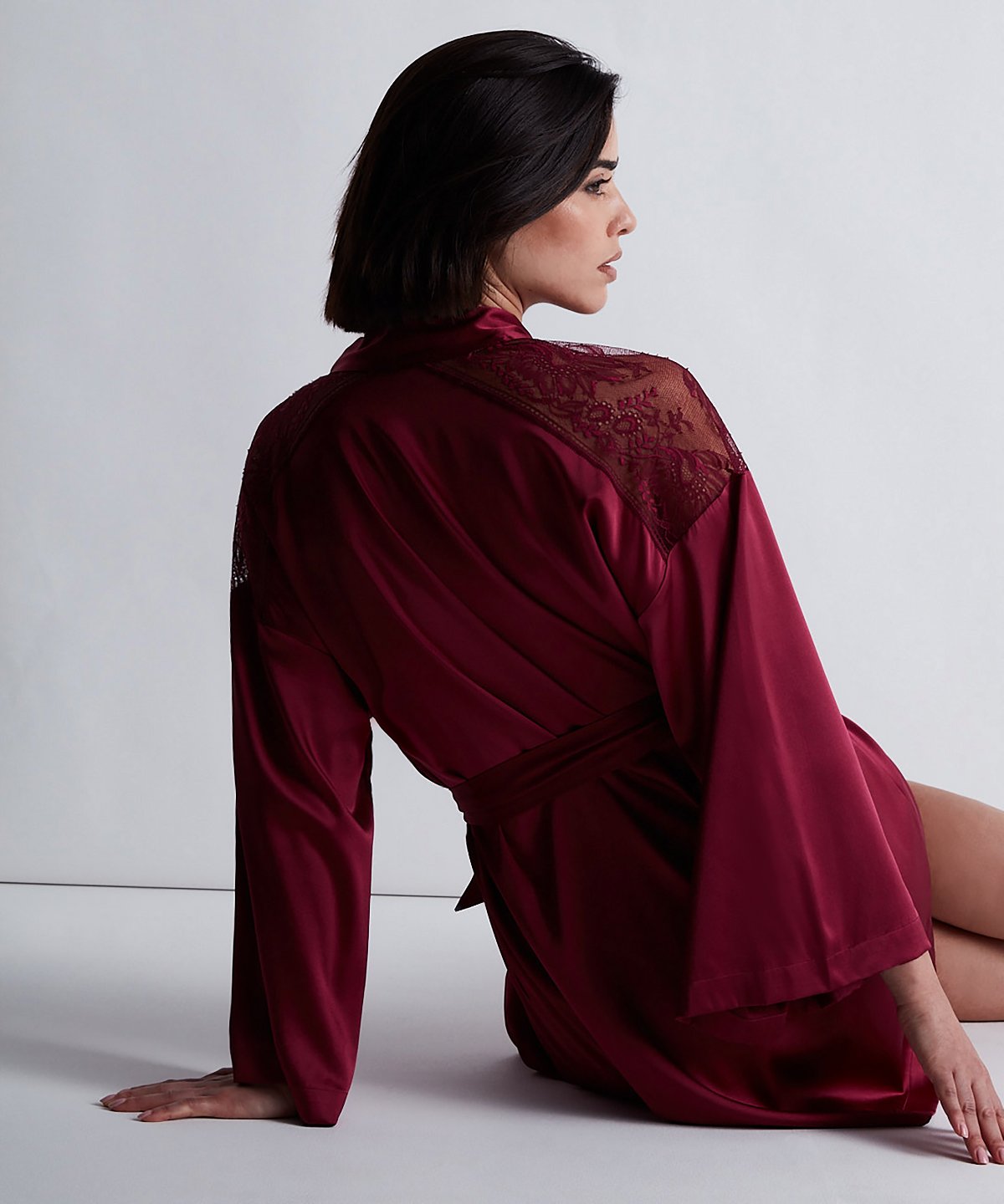 Kimono Souffle de Minuit Rouge Cramoisi