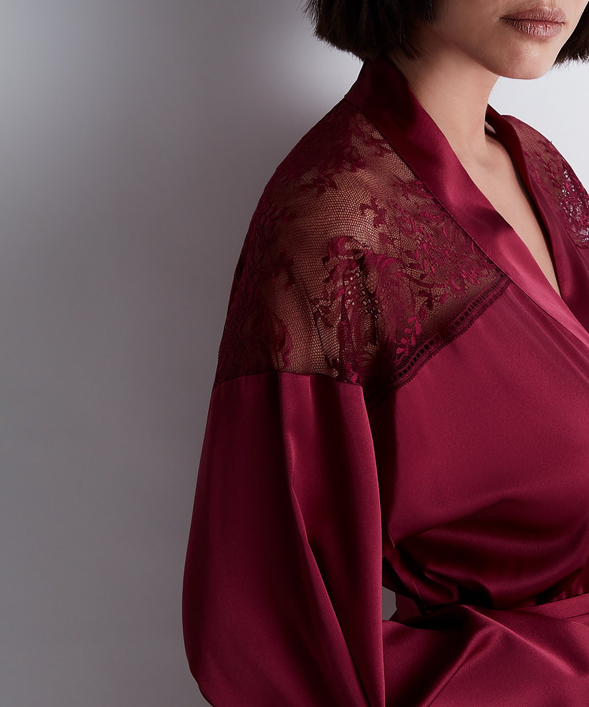 Kimono Souffle de Minuit Rouge Cramoisi