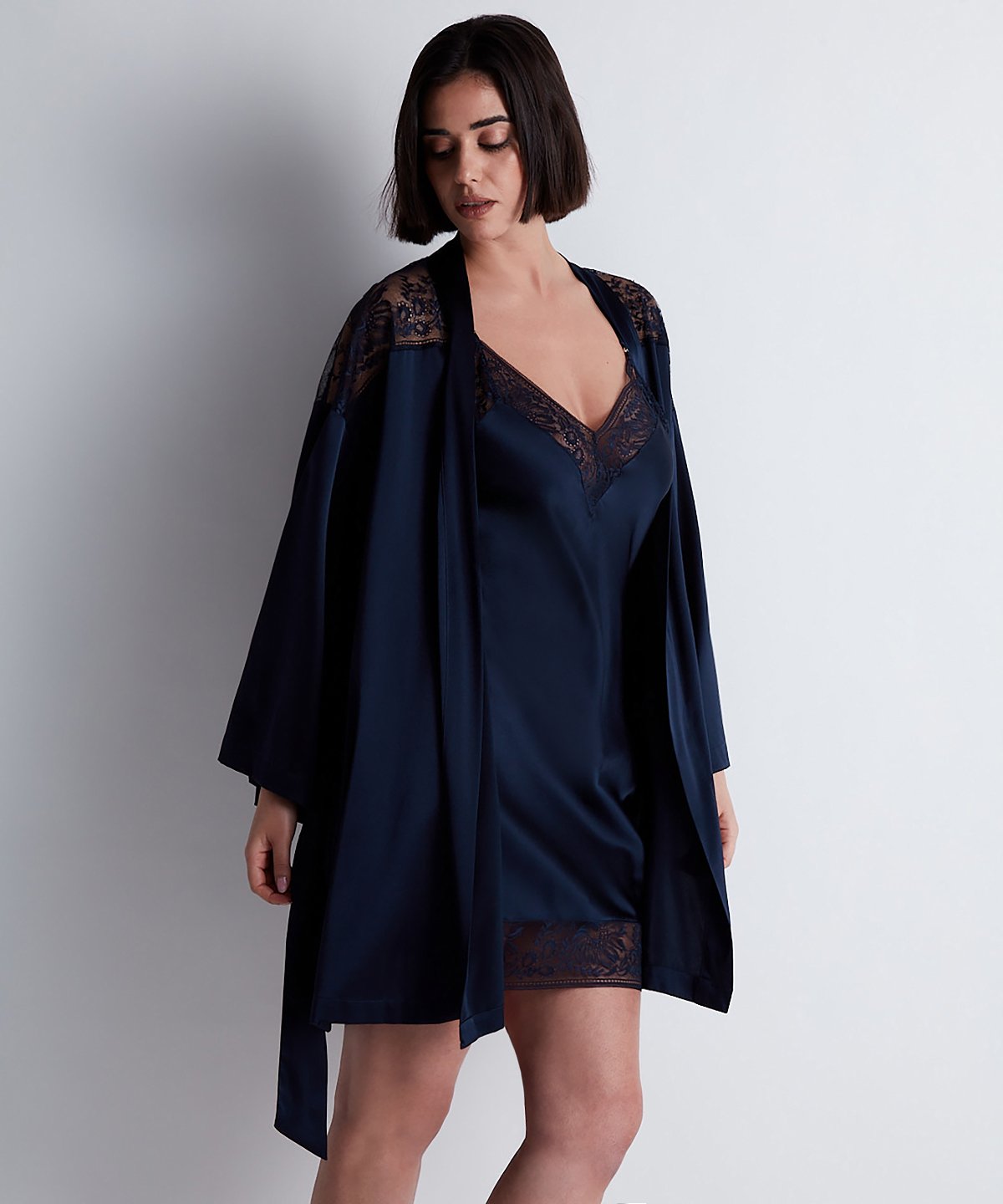 Kimono Bleu Soir Chuchotis de Minuit