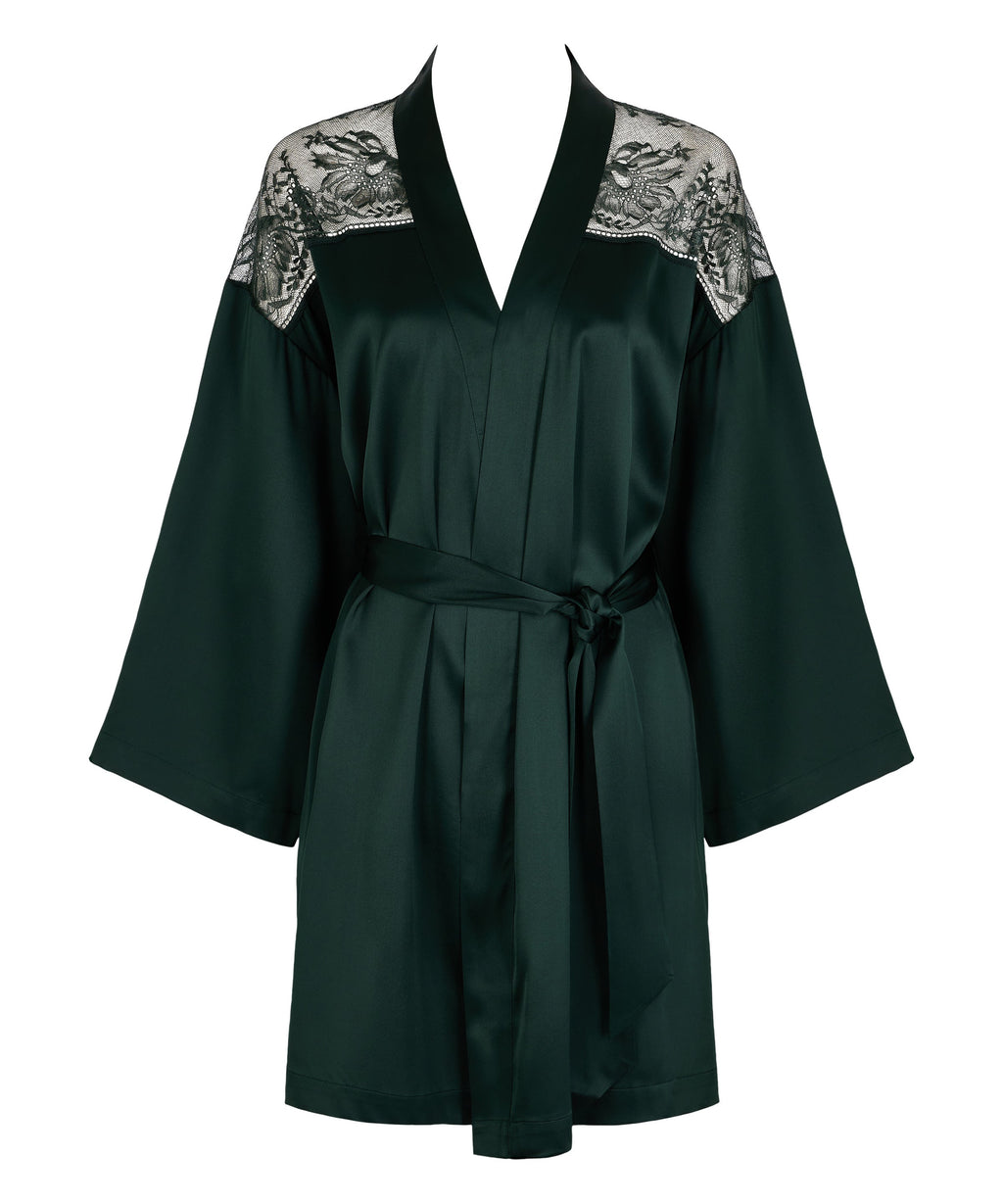 Kimono Midnight Whisper vert mystérieux
