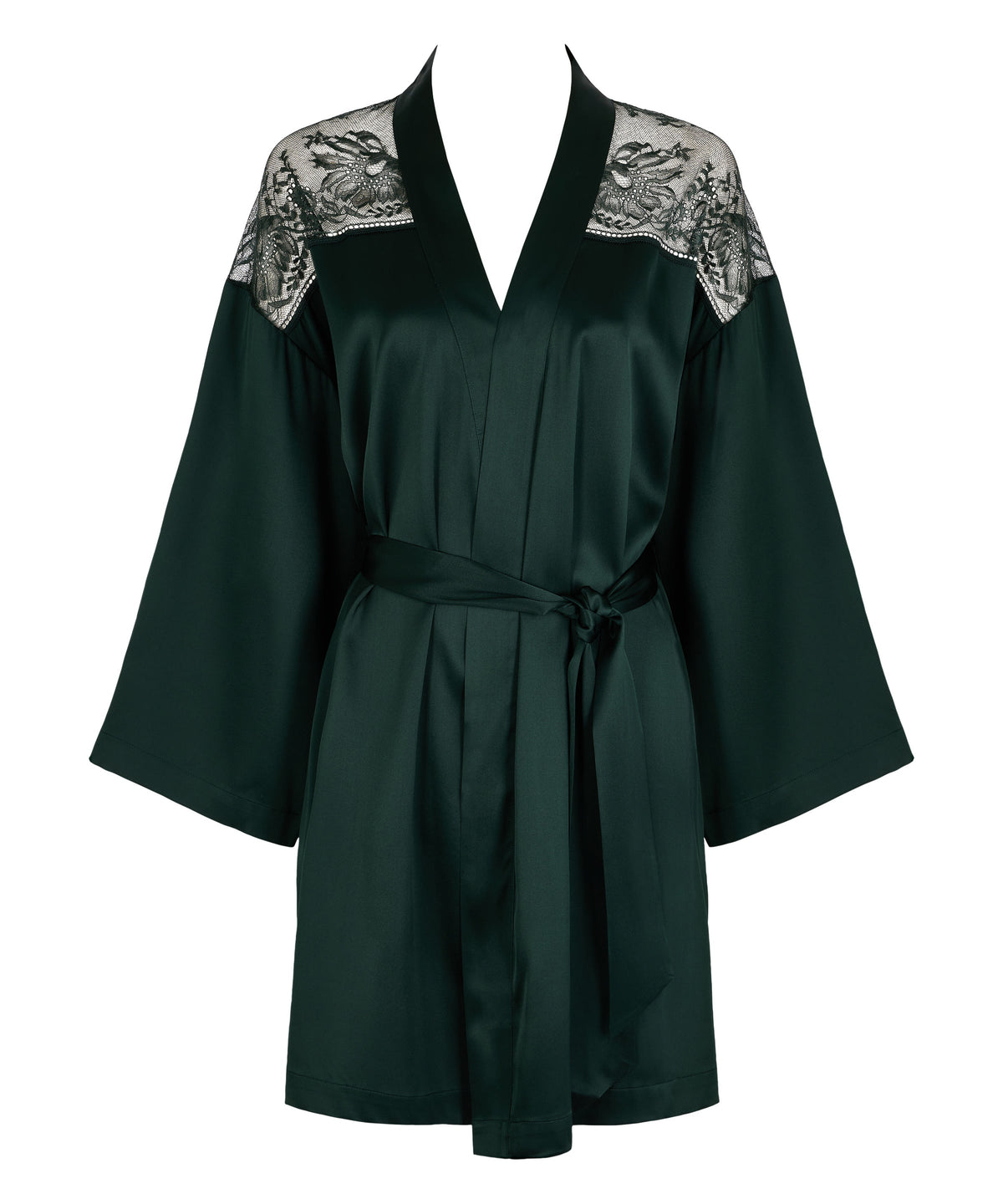 Kimono Midnight Whisper vert mystérieux