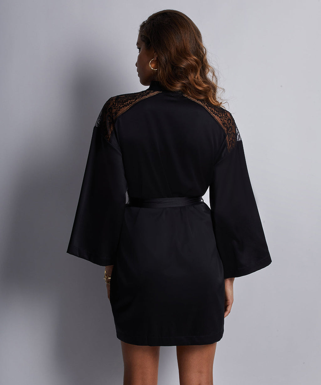 Kimono Noir Chuchotis de Minuit