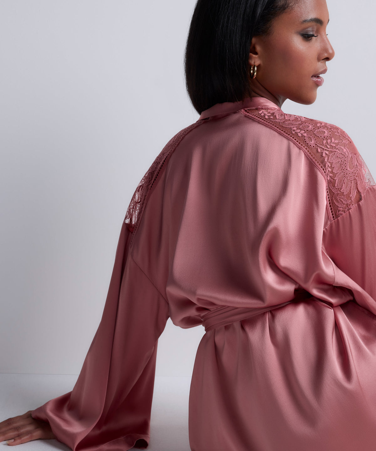 Kimono Chuchotis de Minuit Rose Chaud