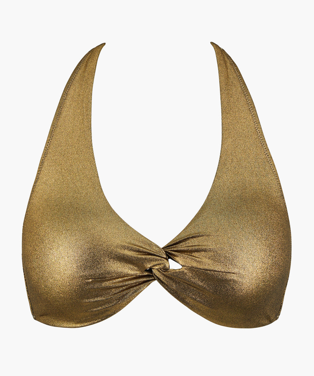 Sunlight Glow Haut de maillot de bain Triangle Or antique