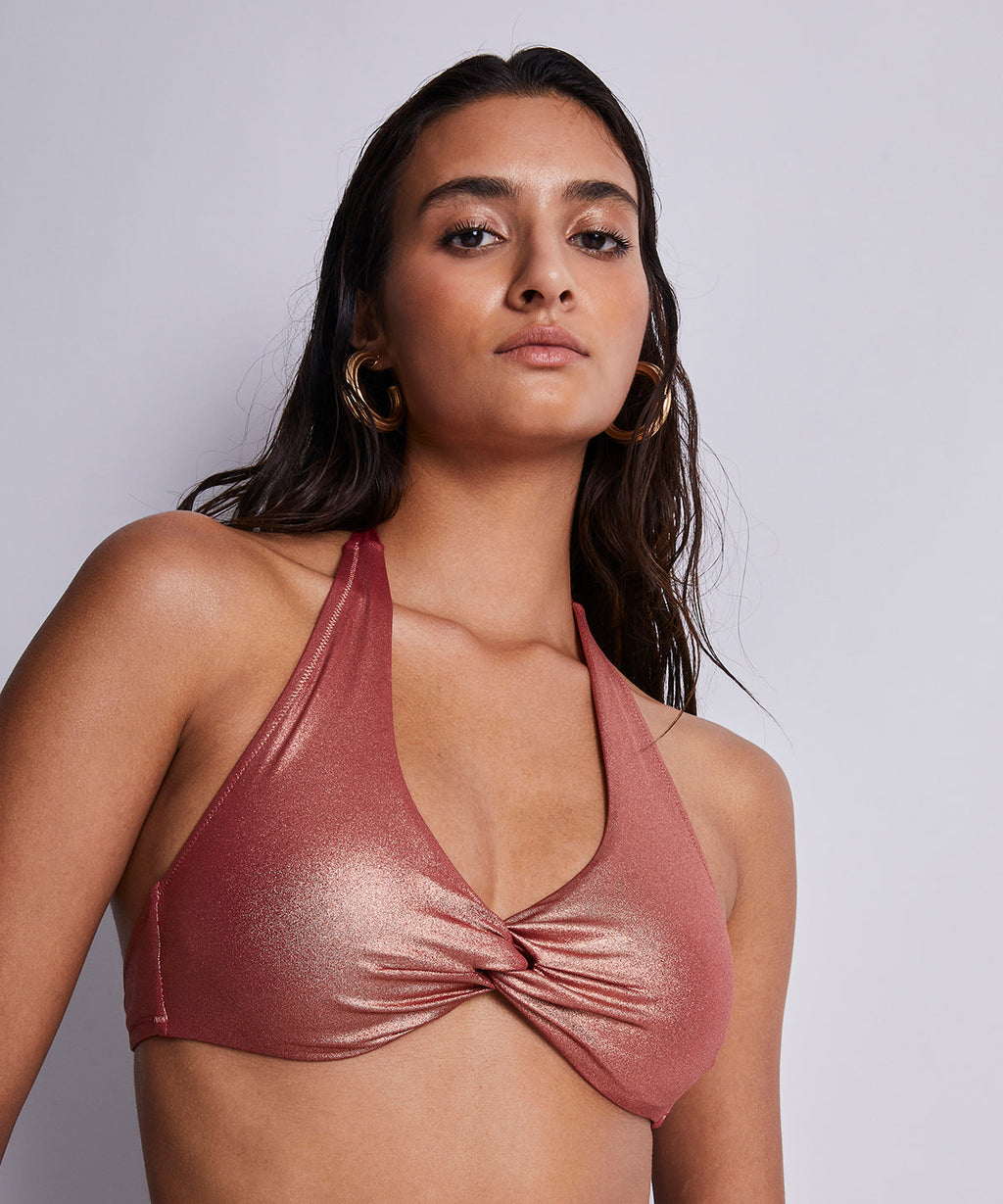 Sunlight Glow Triangle de maillot de bain Cuivre