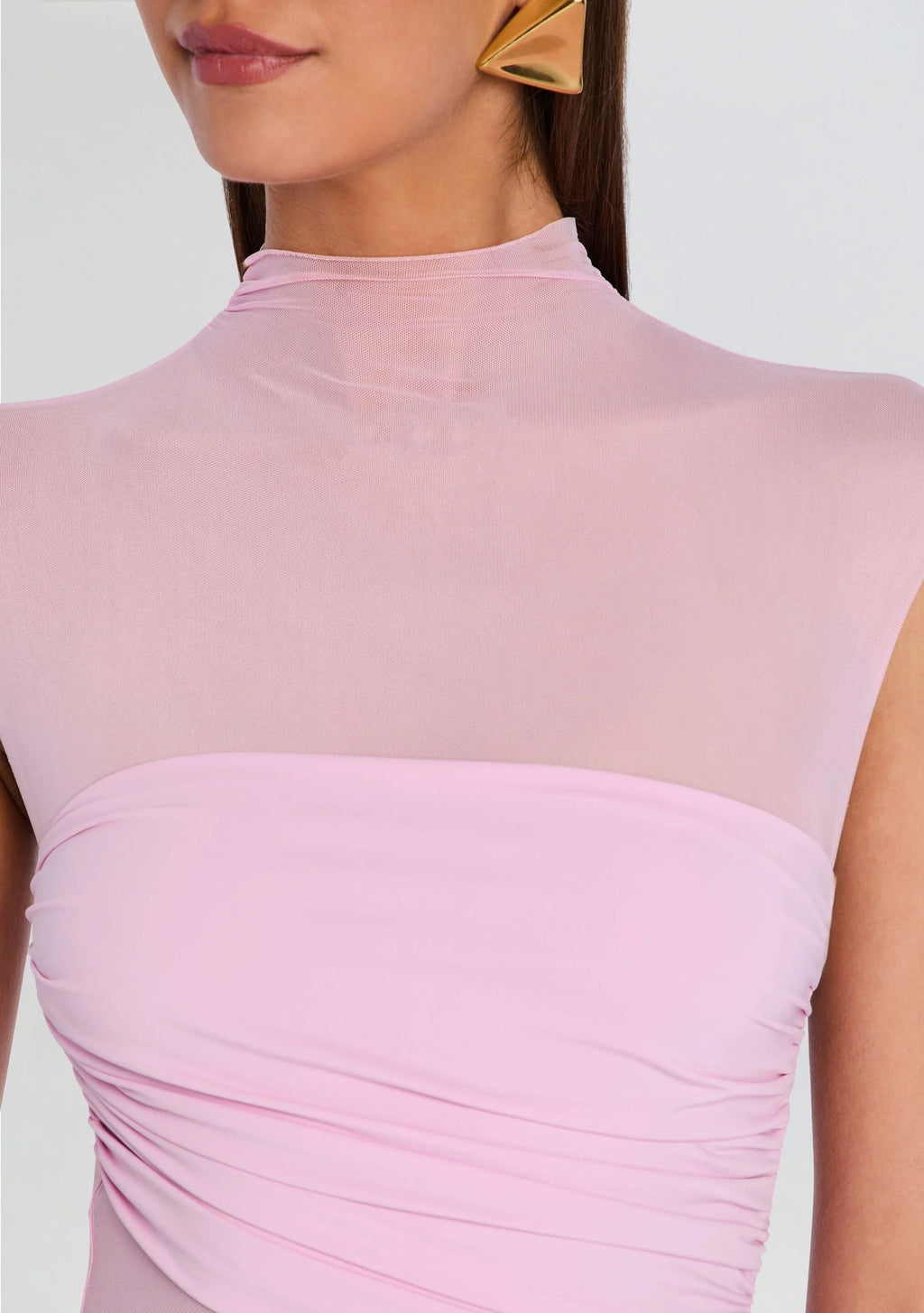 Robe midi froncée en maille Tabitha