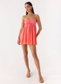Mini-robe bustier Elevare - Ombre coucher de soleil