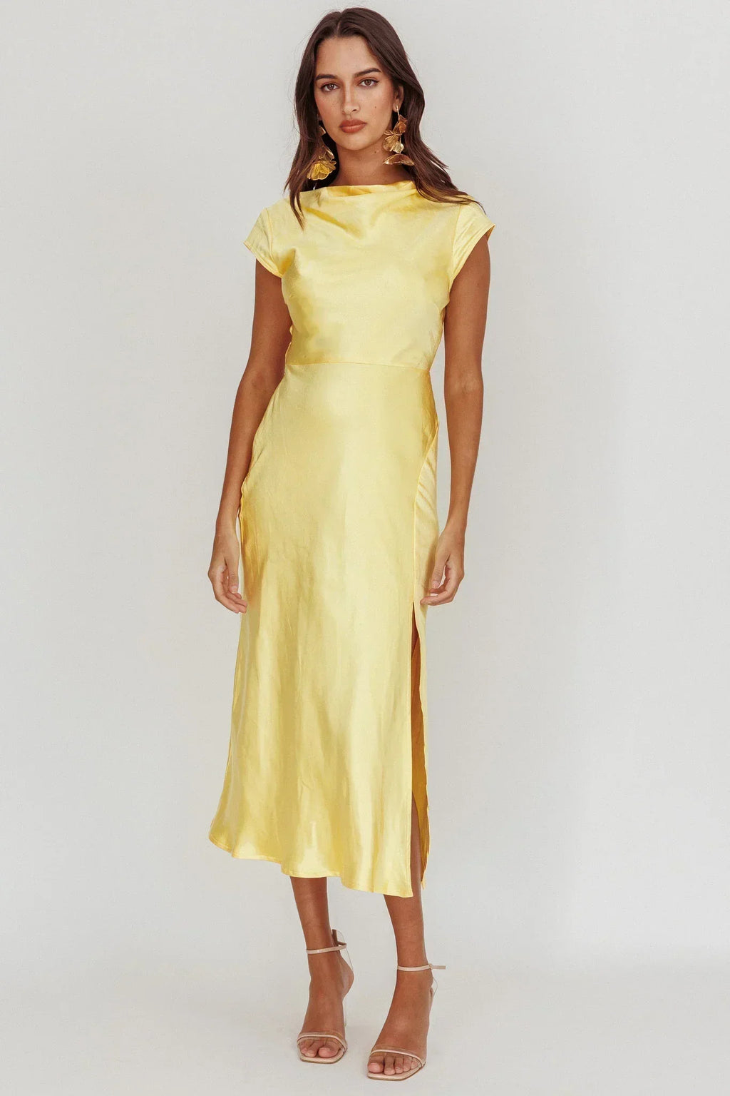 Robe midi Lucinda Butter à dos torsadé