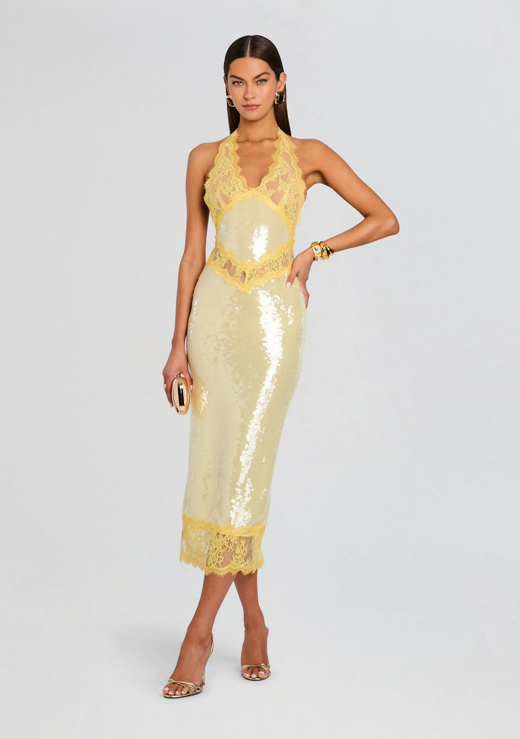 Robe en dentelle et sequins Vicky