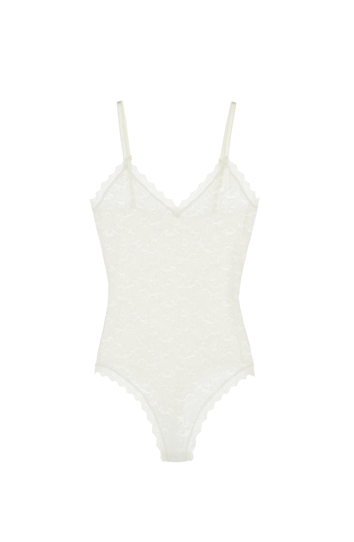 Body en dentelle vert lichen java