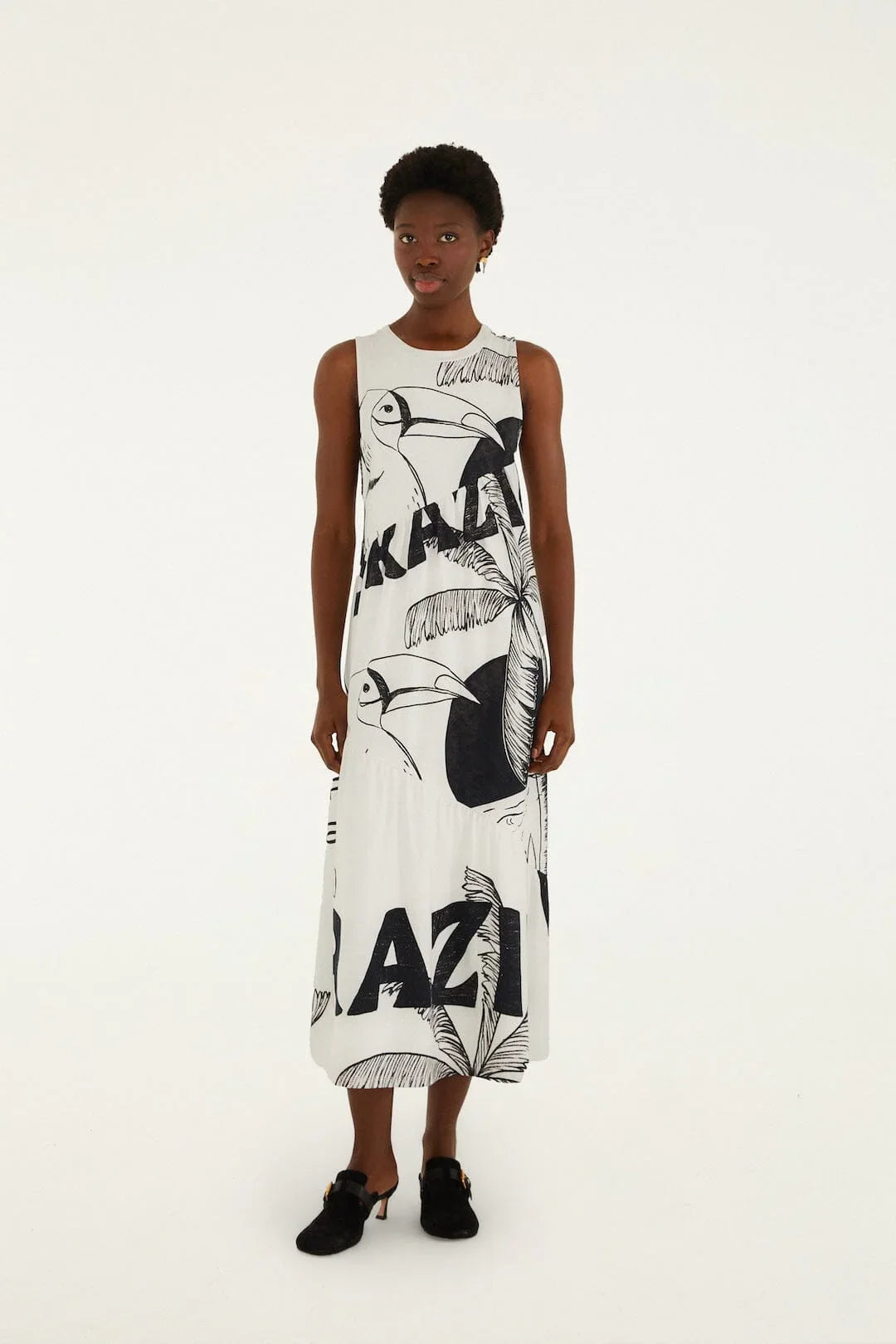 Come To Brasil Organic Cotton Patch Midi Dress