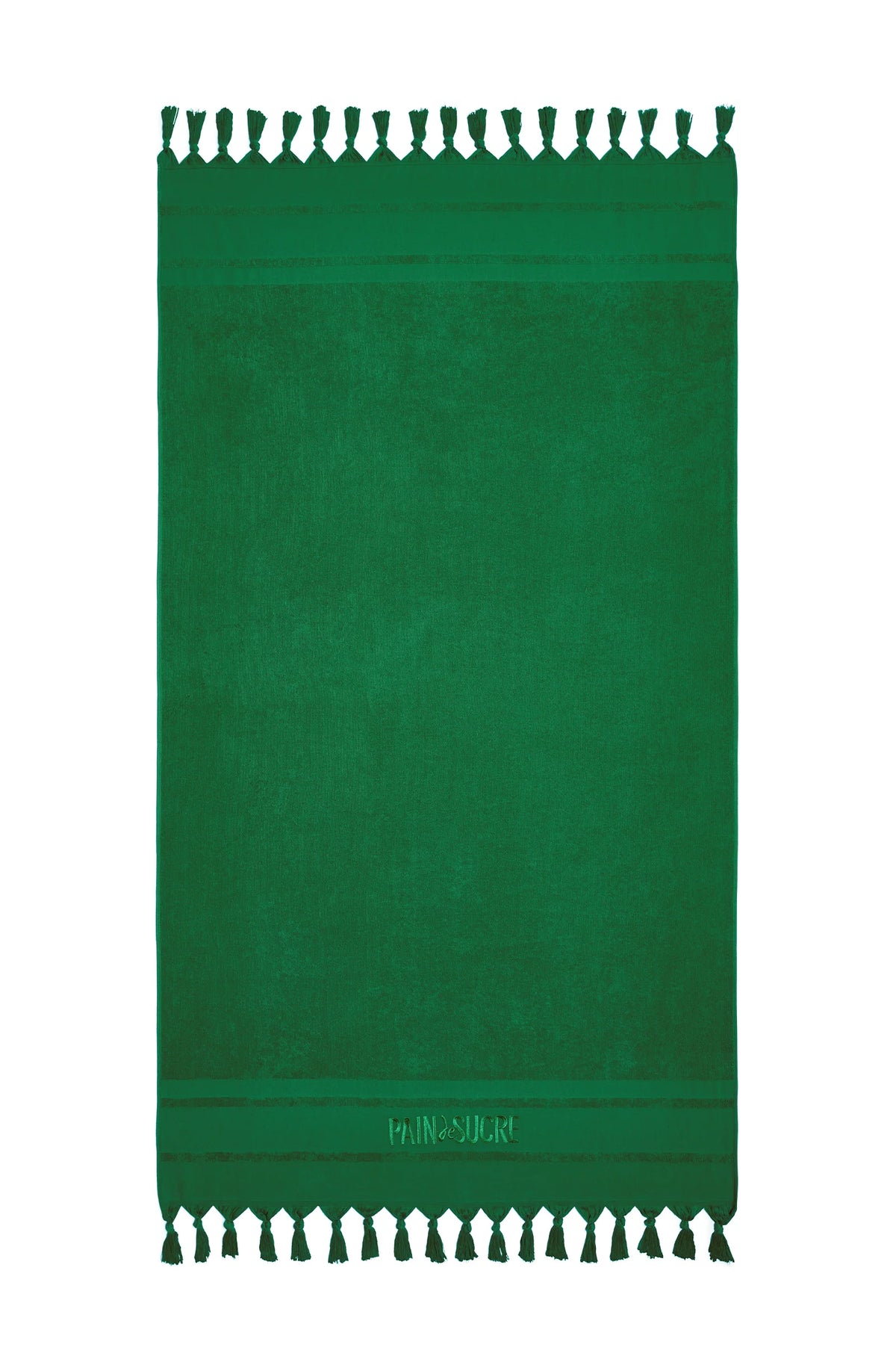 zaina Embroidered jade terry fouta towel