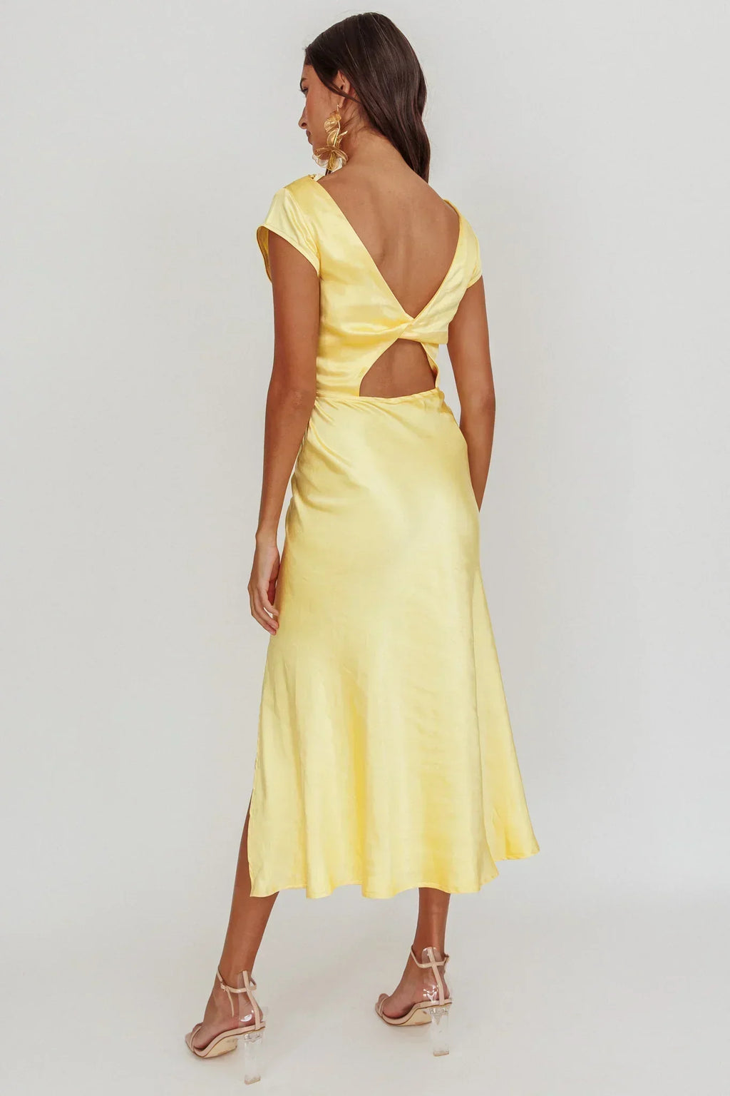 Robe midi Lucinda Butter à dos torsadé