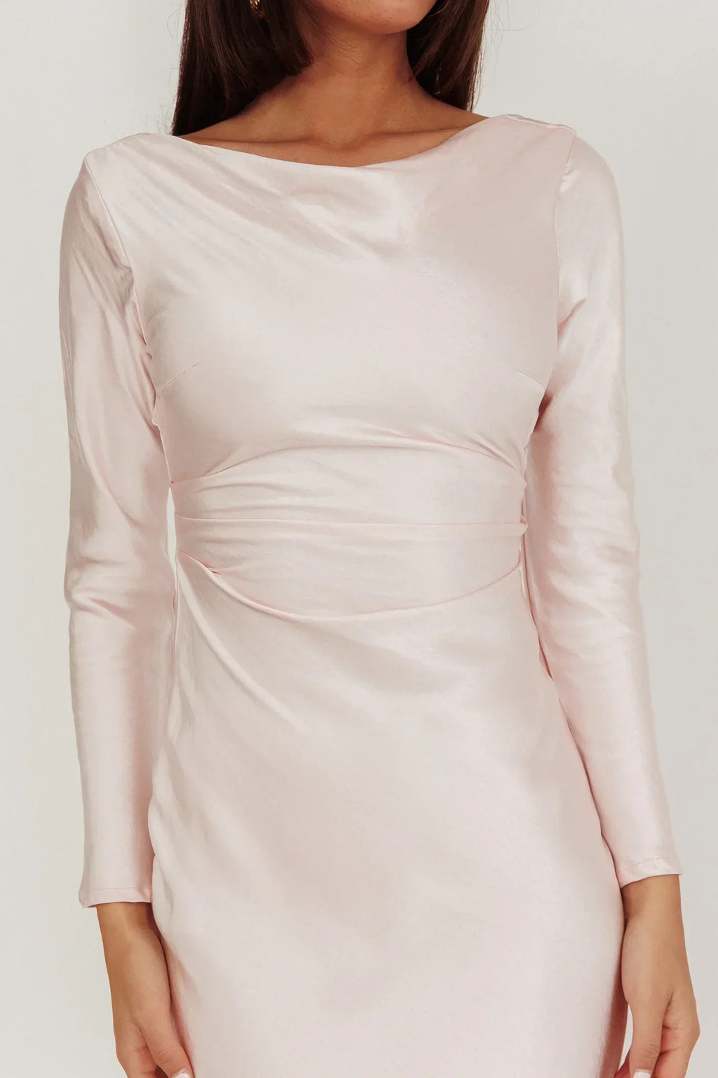 Robe midi Loveland à dos bénitier rose layette