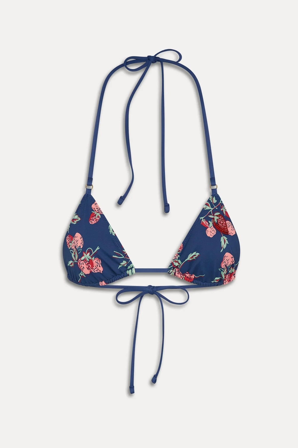 Haut de bikini triangle perlé Nick - Motif fraises