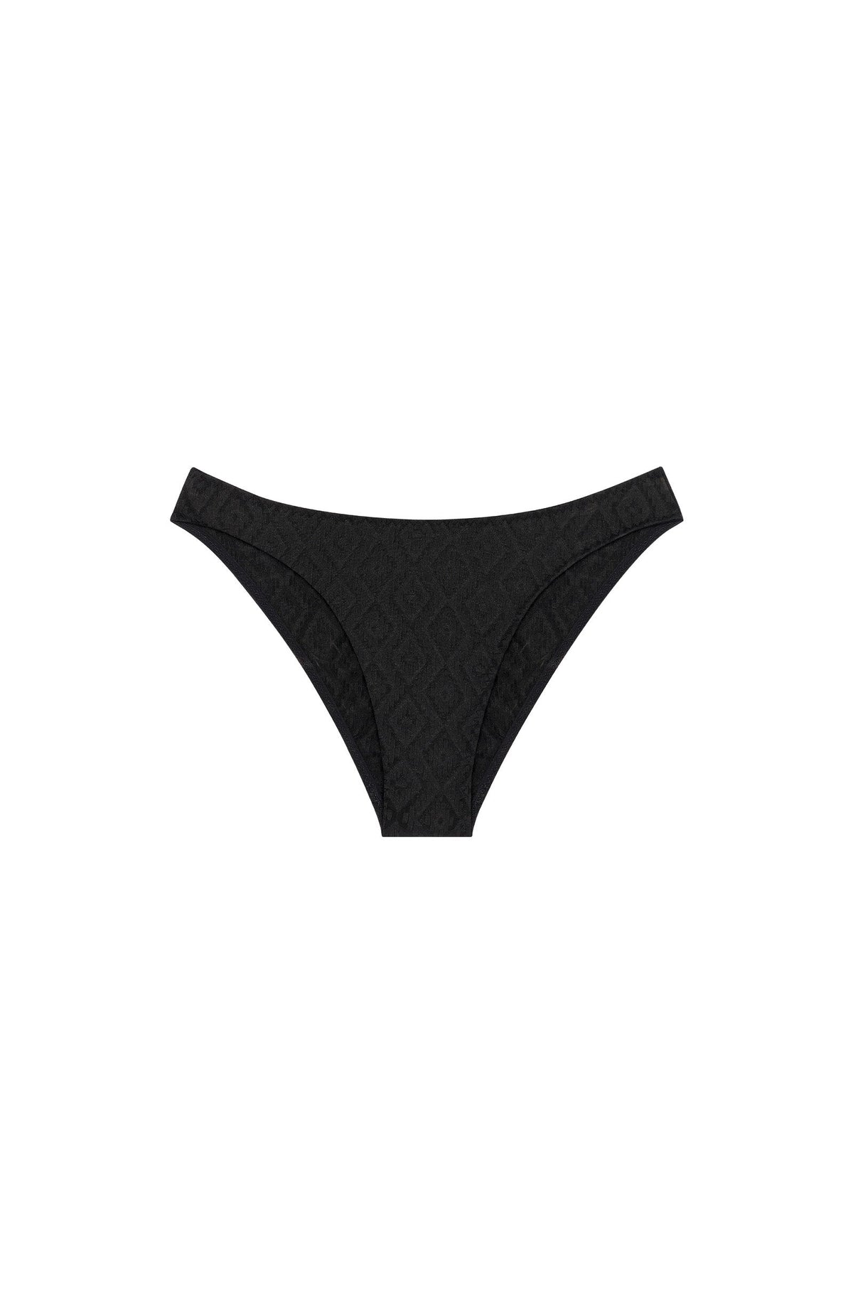 cyrine Black scooped-out bikini bottoms
