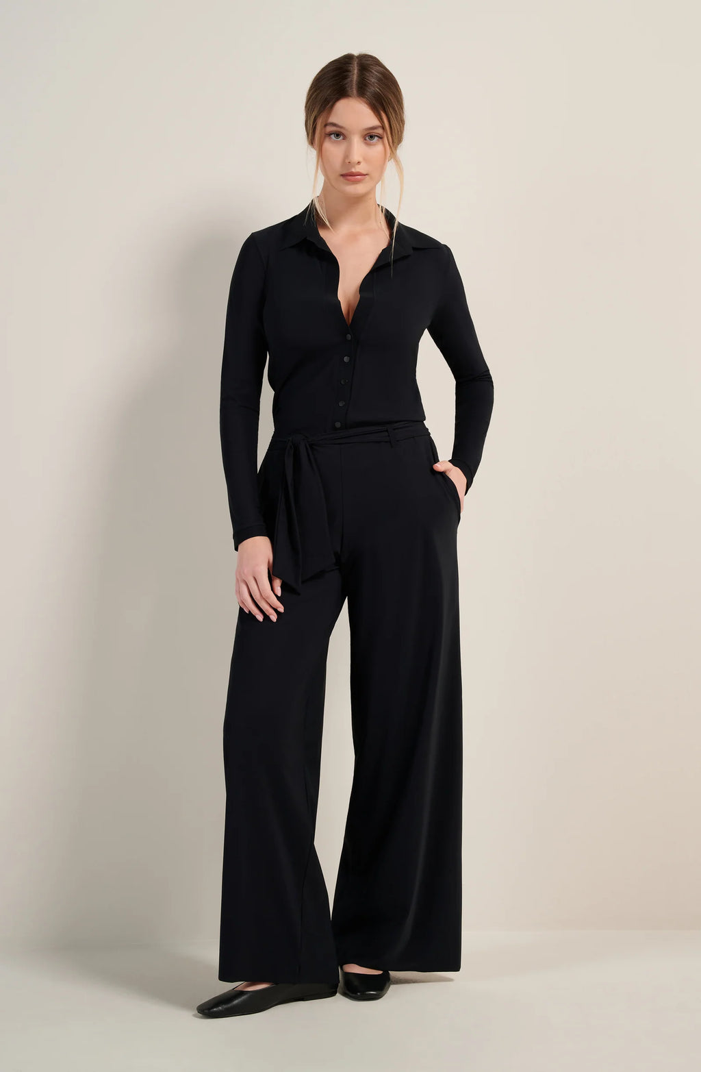 colbi Black long-sleeved jumpsuit