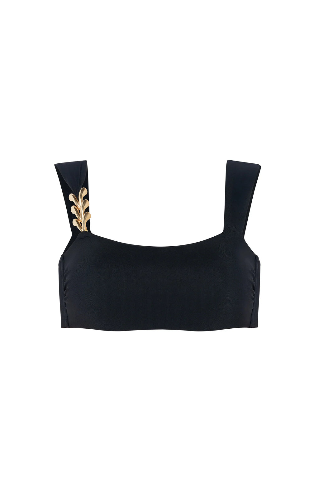 ephy Black sports bikini top with golden jewels