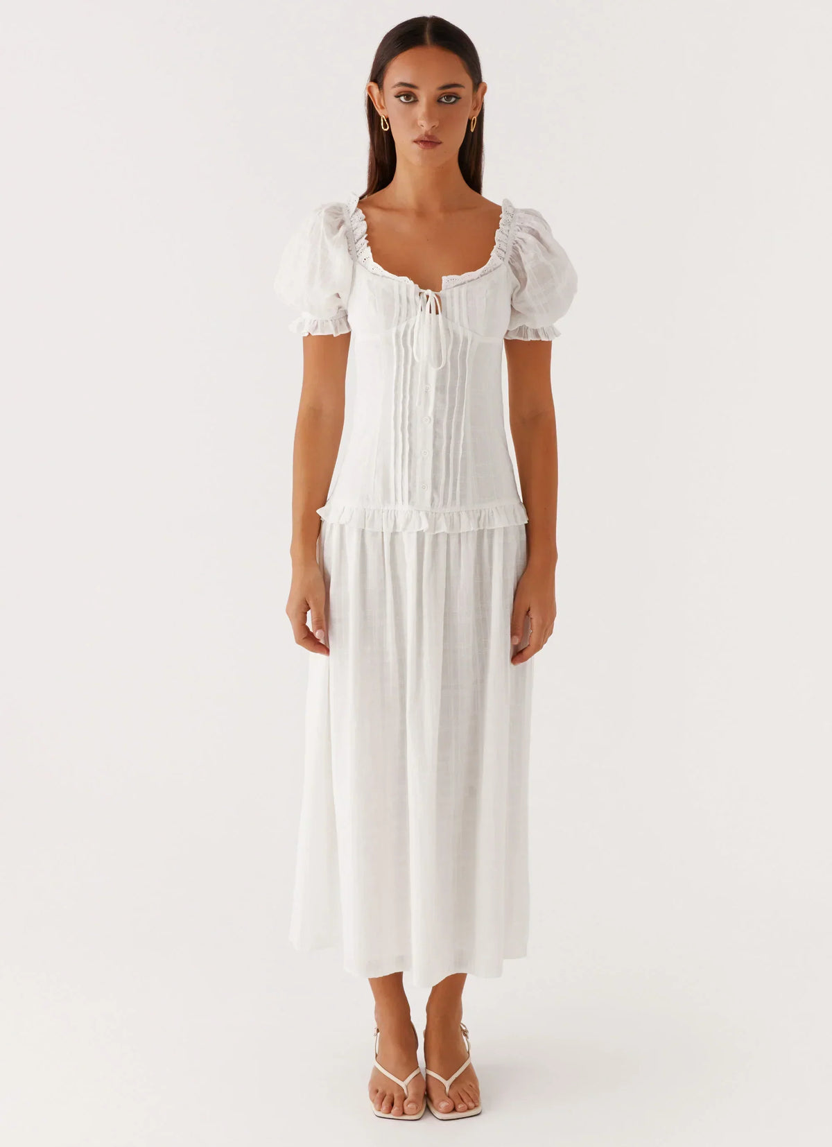 Robe Midi Cent Pour Cent - Blanc