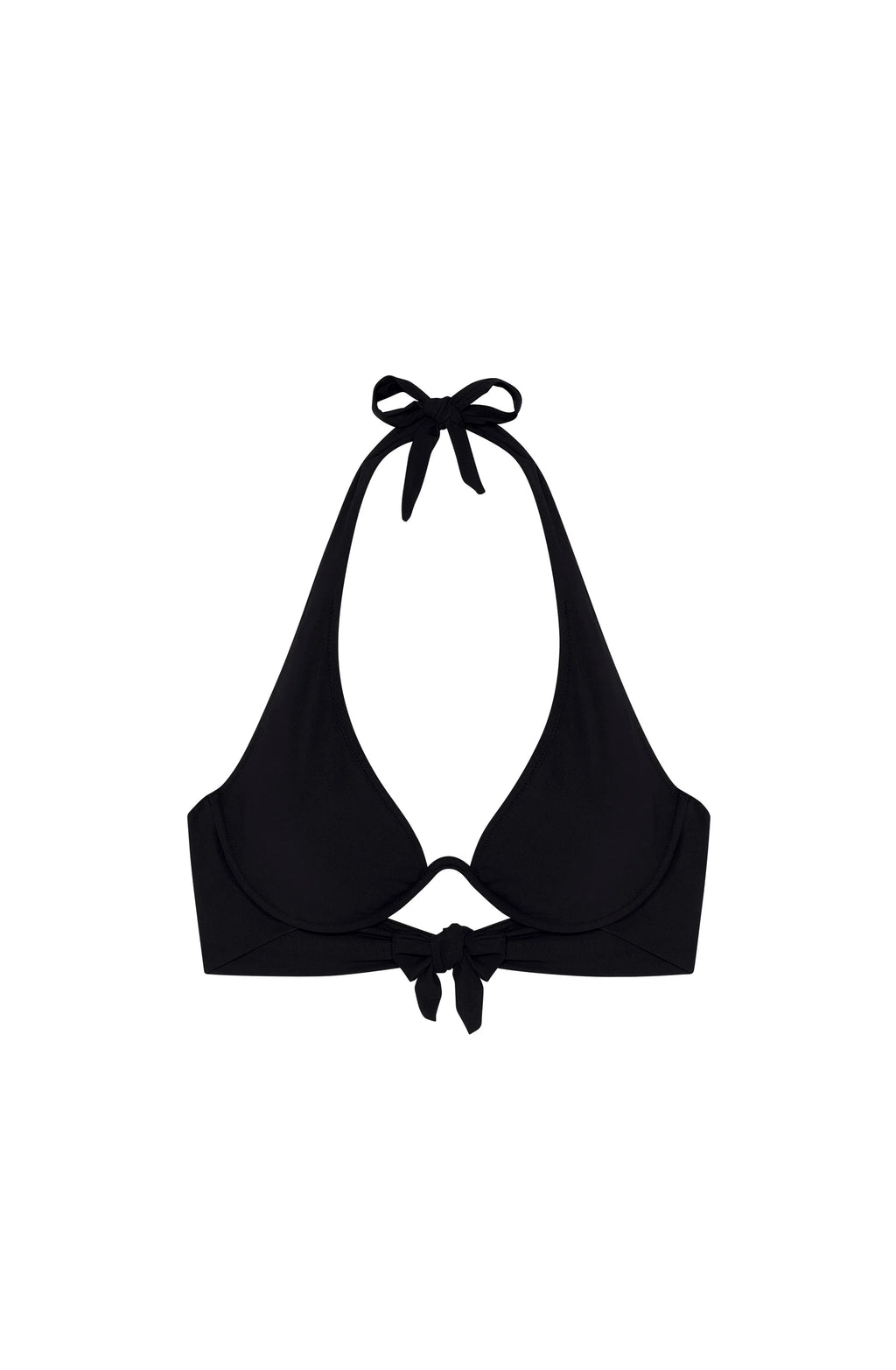 camelia White mono-underwired bikini top