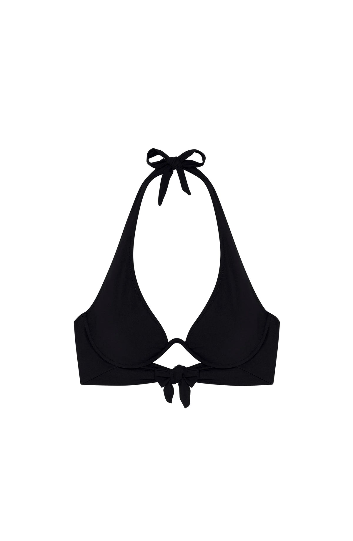 camelia White mono-underwired bikini top
