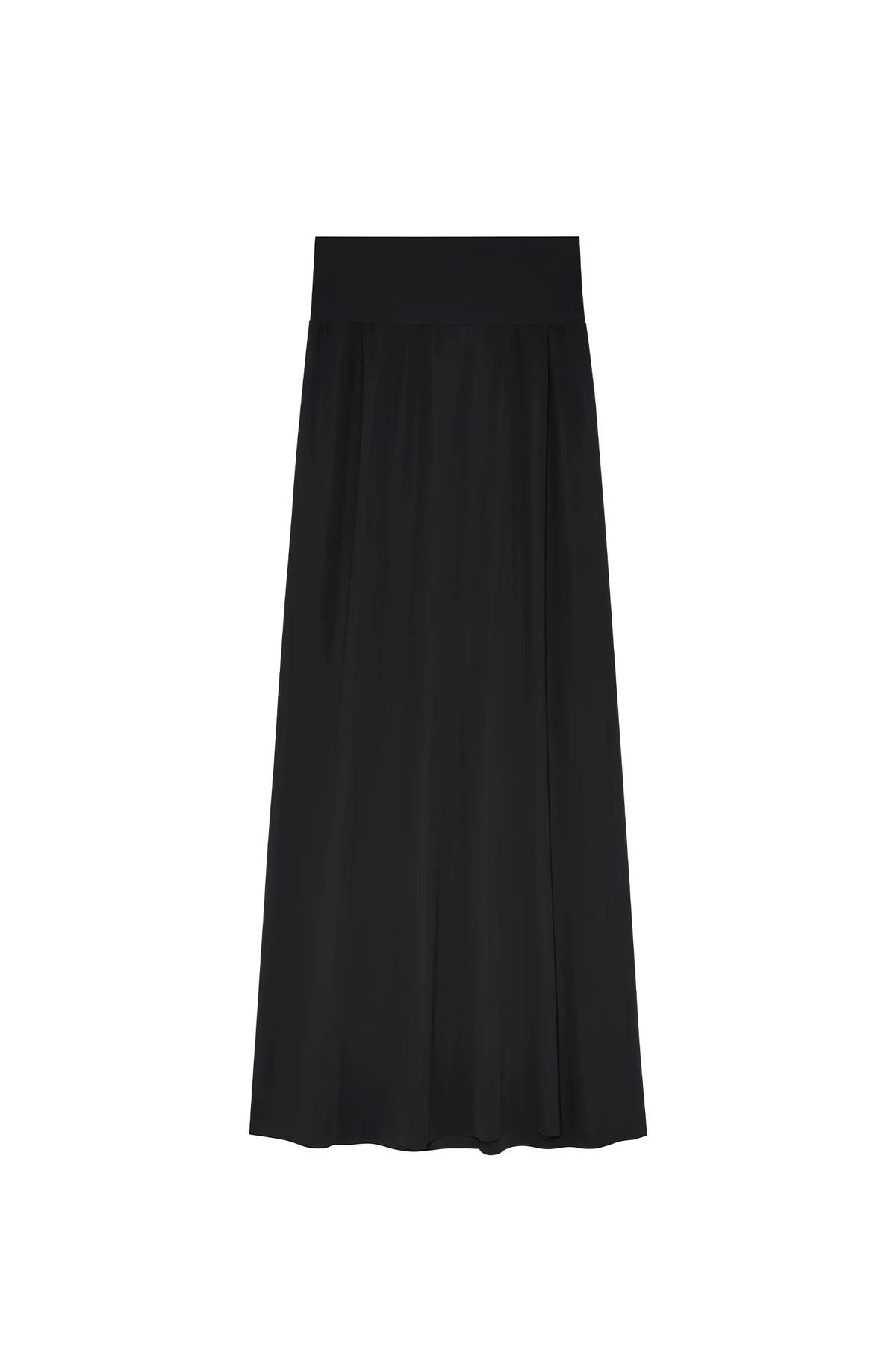 judie Long jade wrap skirt in stretch voile