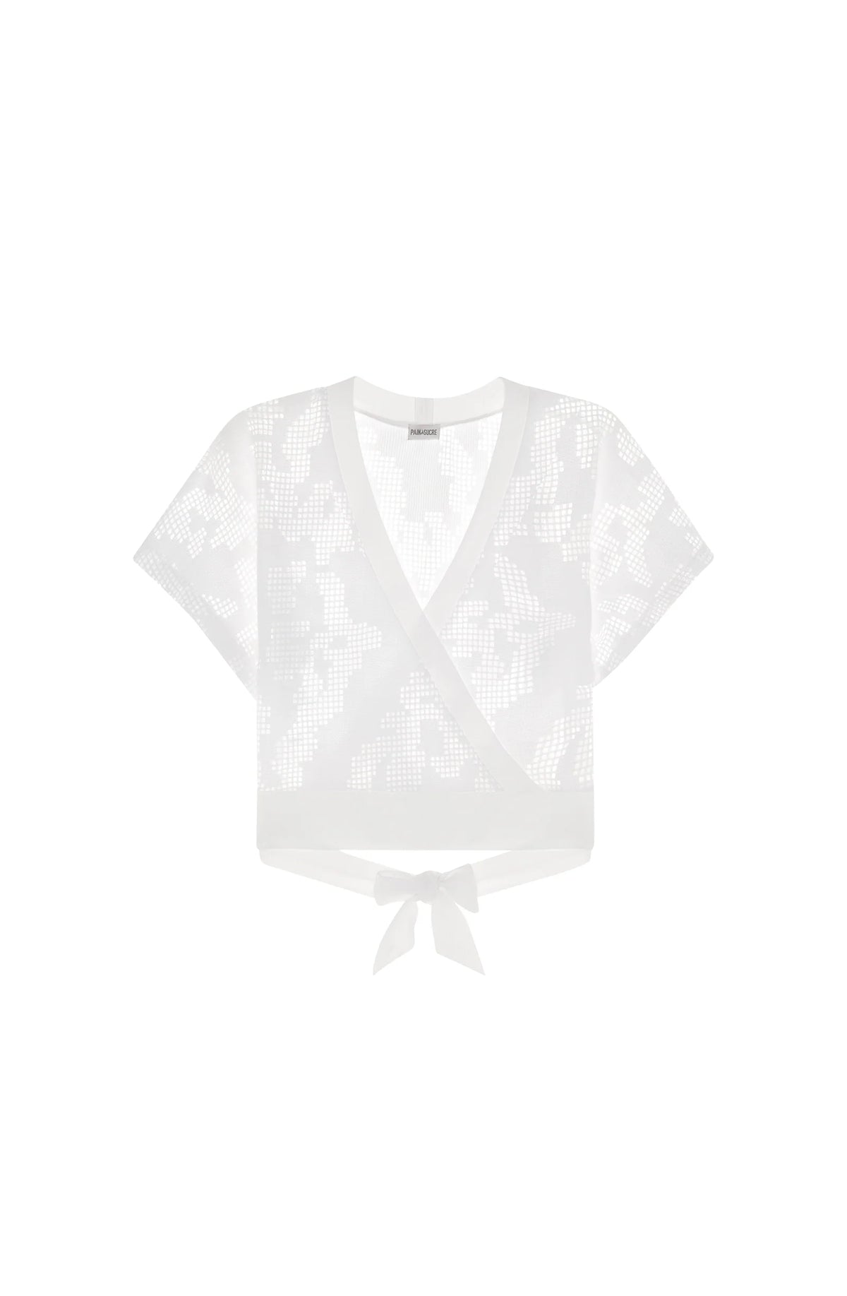 manoa Ecru lace wrap top