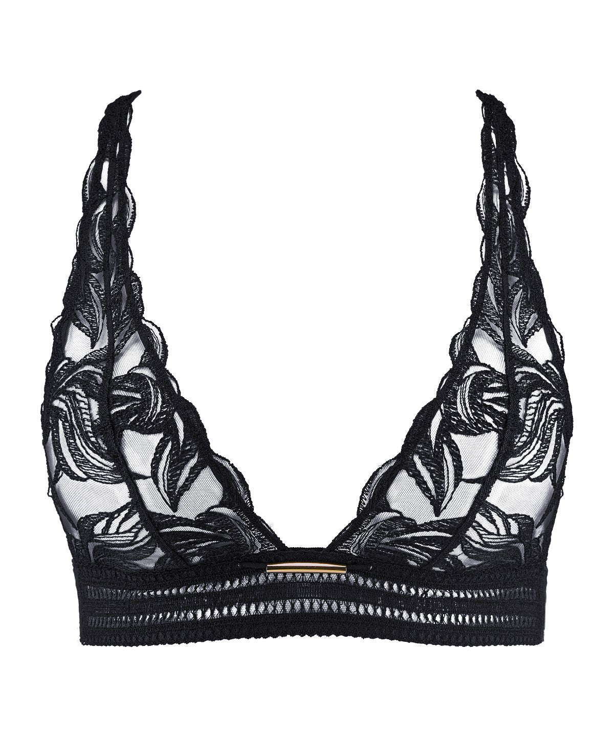 Into The Groove Triangle Bralette Black