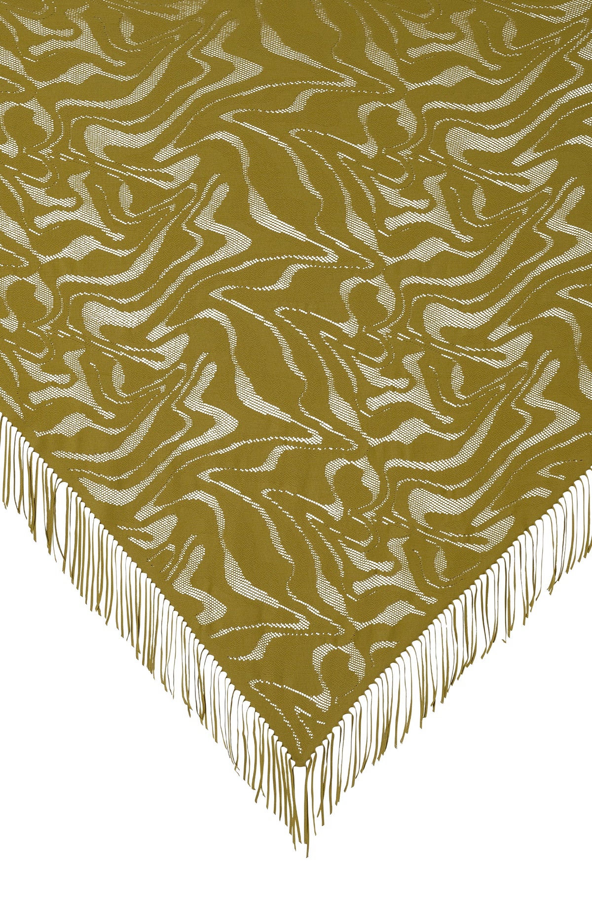 trudy Foam white lace fringed pareo