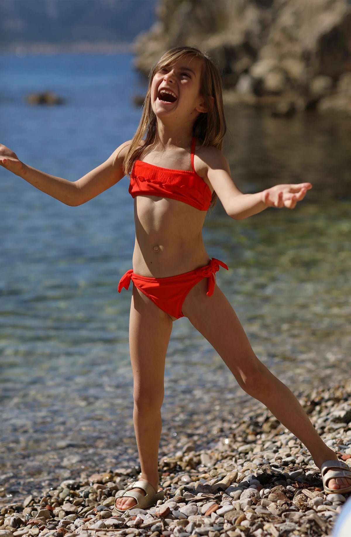 louna Ochre bandeau bikini set for kid