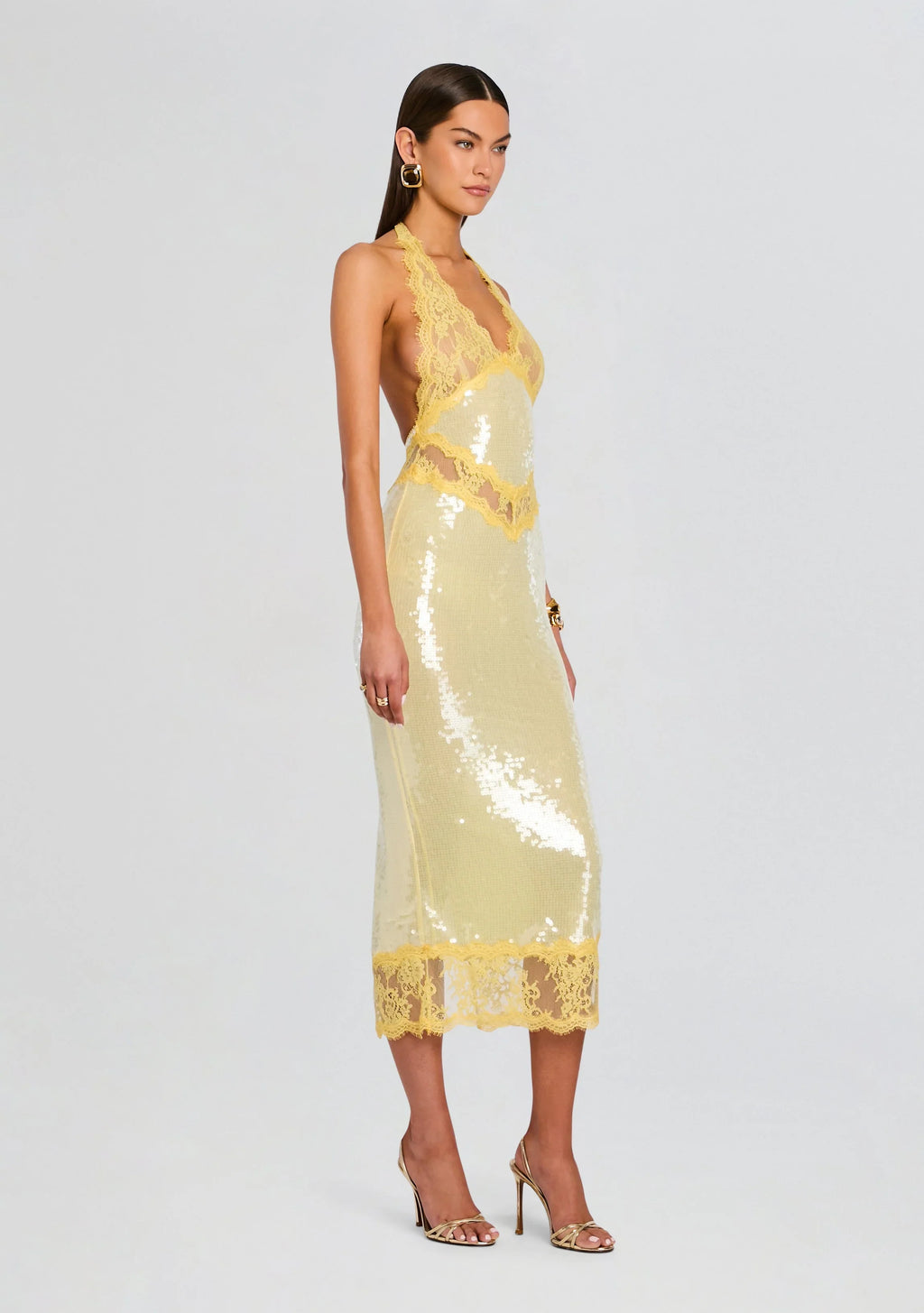 Robe en dentelle et sequins Vicky