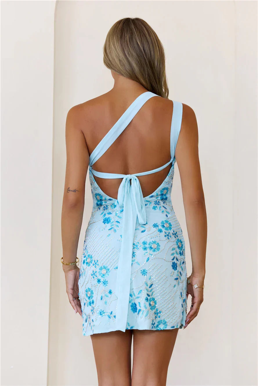 Robe mini asymétrique Petal Shores