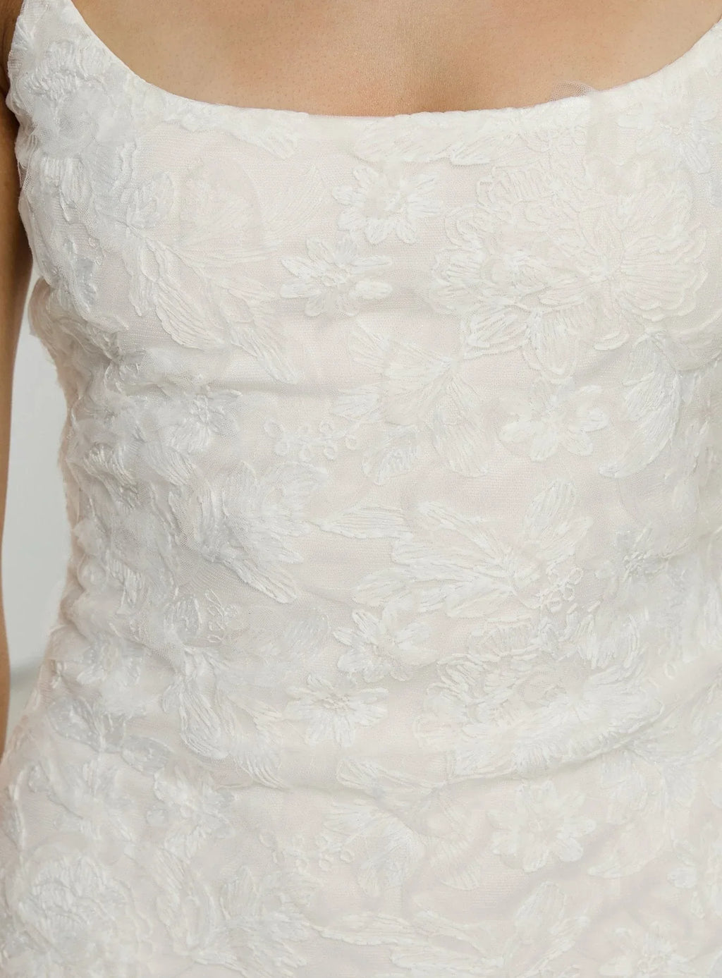 Robe Courte Broderie Alyra Blanc