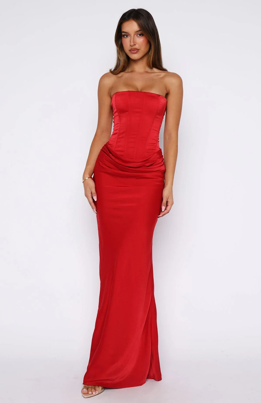Robe longue "Love This Feeling" rouge