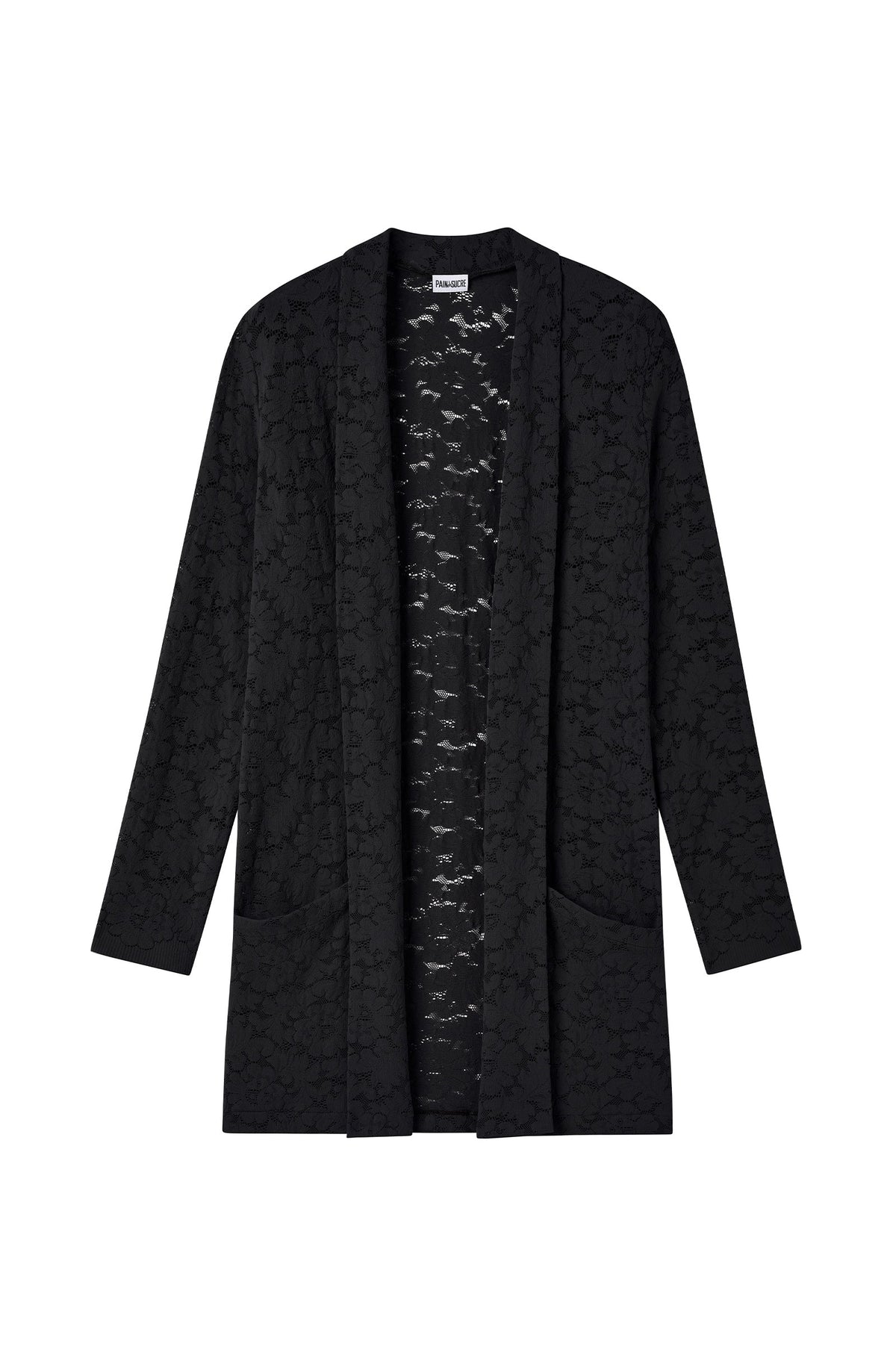vaea Lichen green lace long-sleeved cardigan