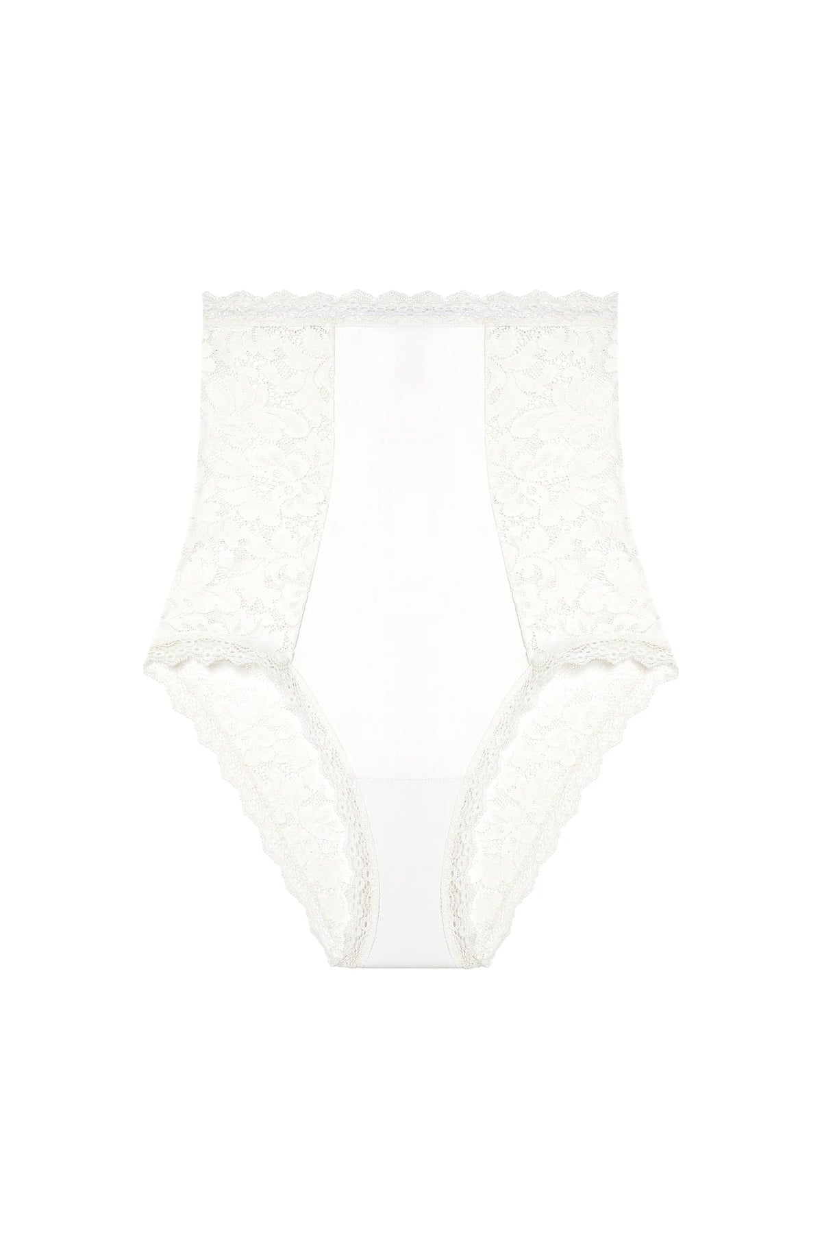 Culotte taille haute en dentelle noire
