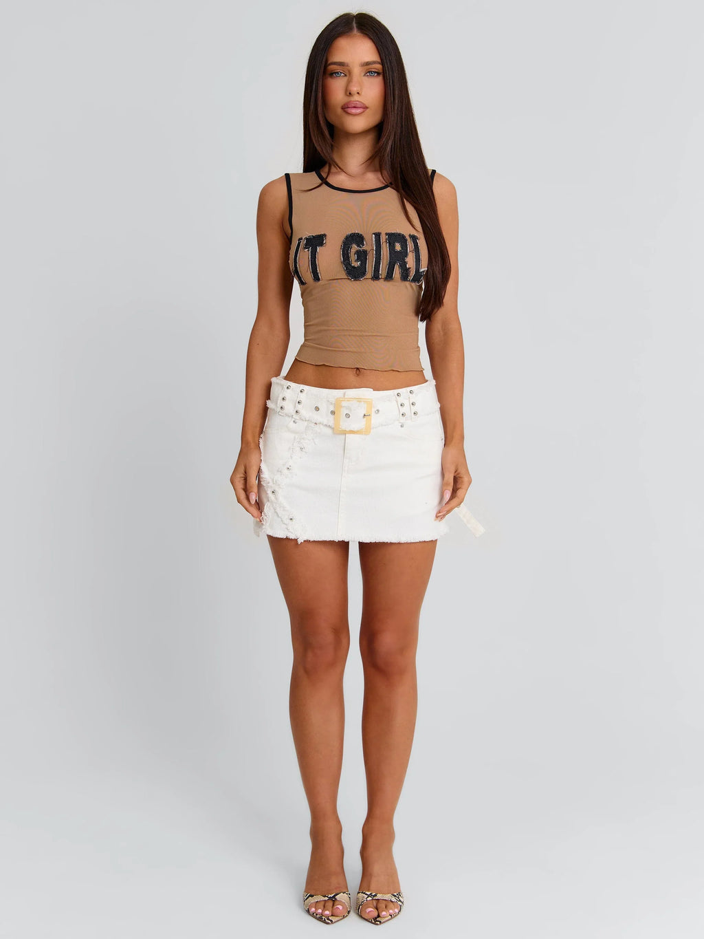 Novai Mini Skirt White