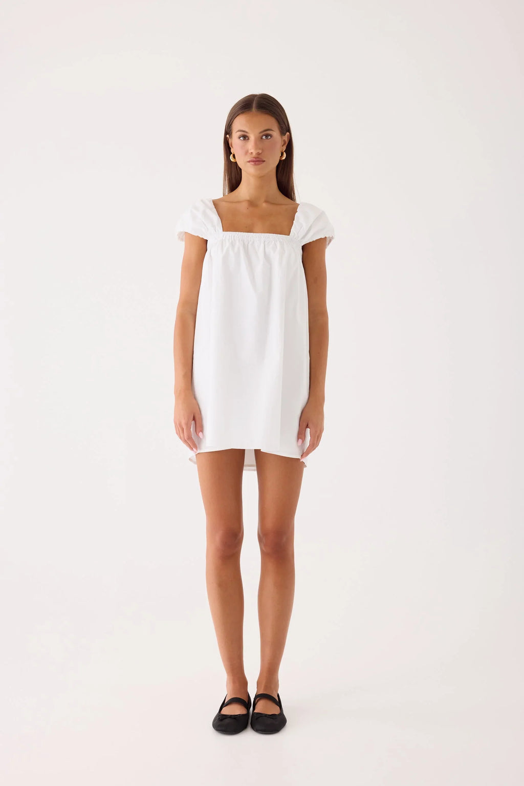 Sugar Blush Cotton Mini Dress - White
