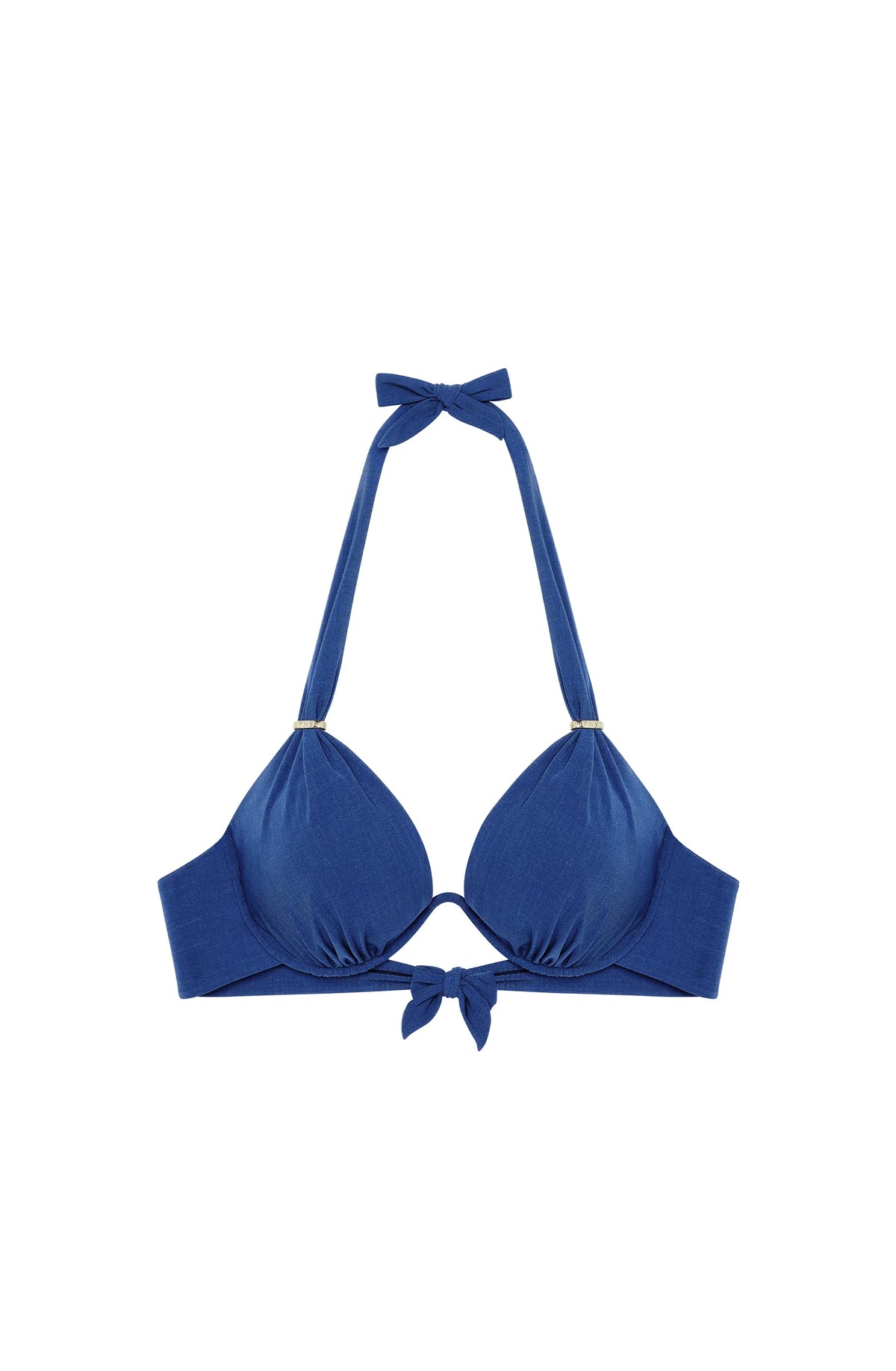 fabia Printed mono-underwired bikini top
