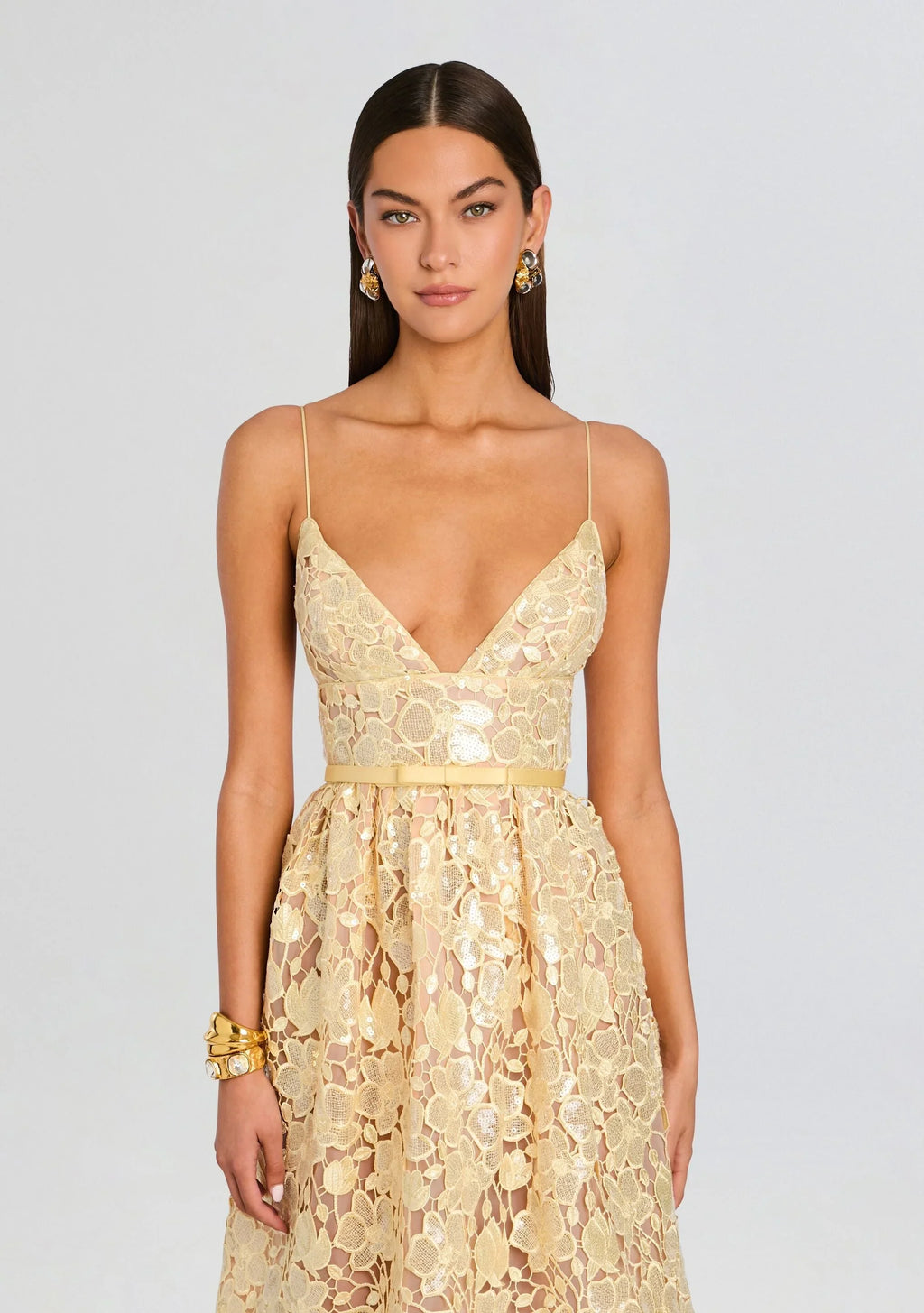Robe Eulalia en dentelle à sequins